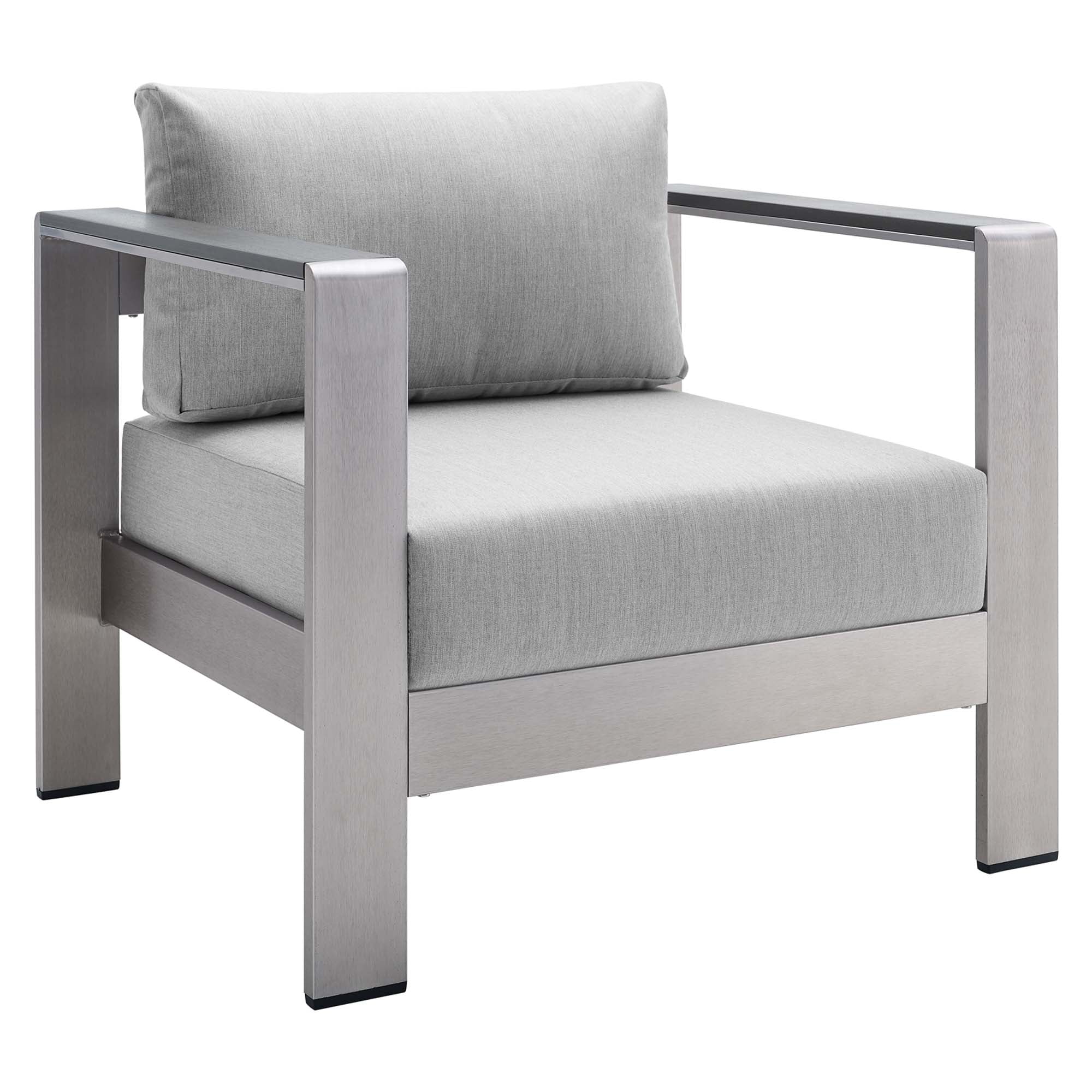 Shore Sunbrella® Fabric Outdoor Patio Aluminum 7 Piece Set by Modway