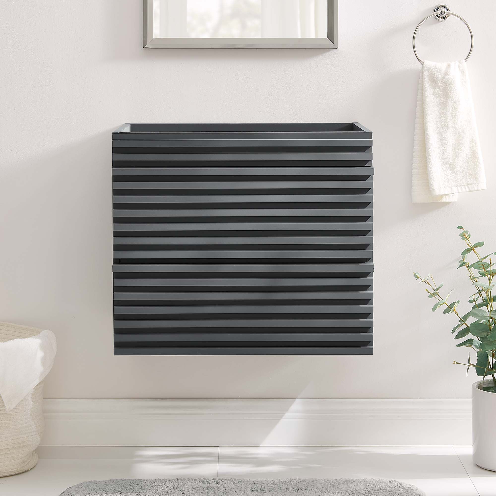 Render Wall-Mount Bathroom Cabinet Basin Not Included by Modway