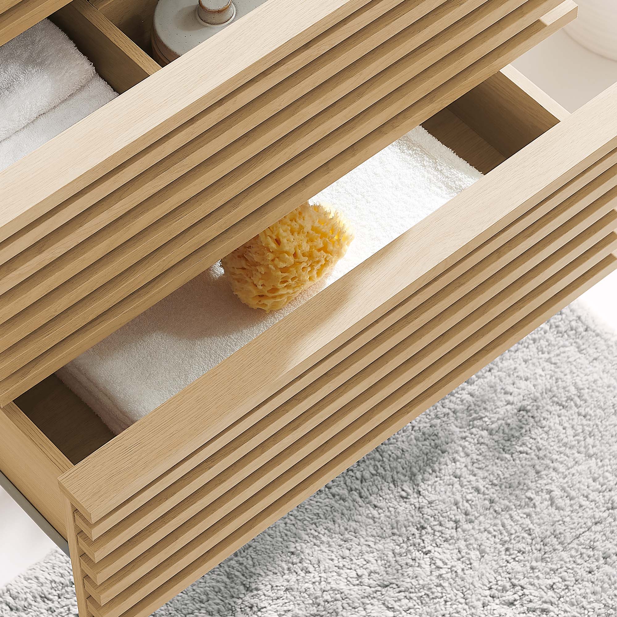 Render Wall-Mount Bathroom Cabinet Basin Not Included by Modway