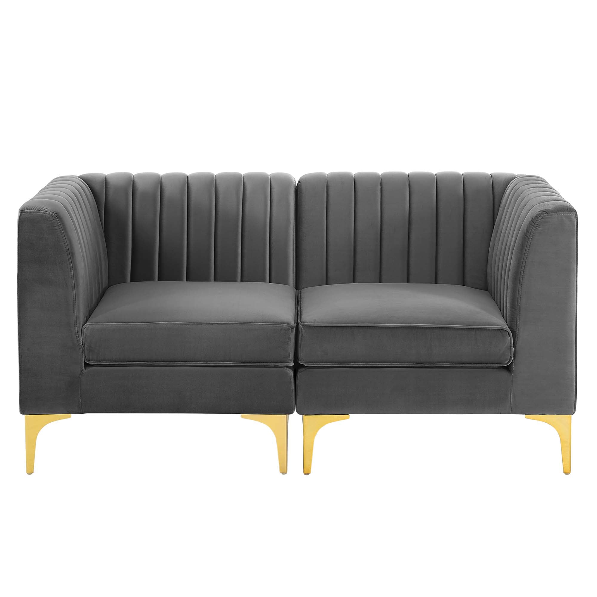 Triumph Channel Tufted Performance Velvet Loveseat by Modway