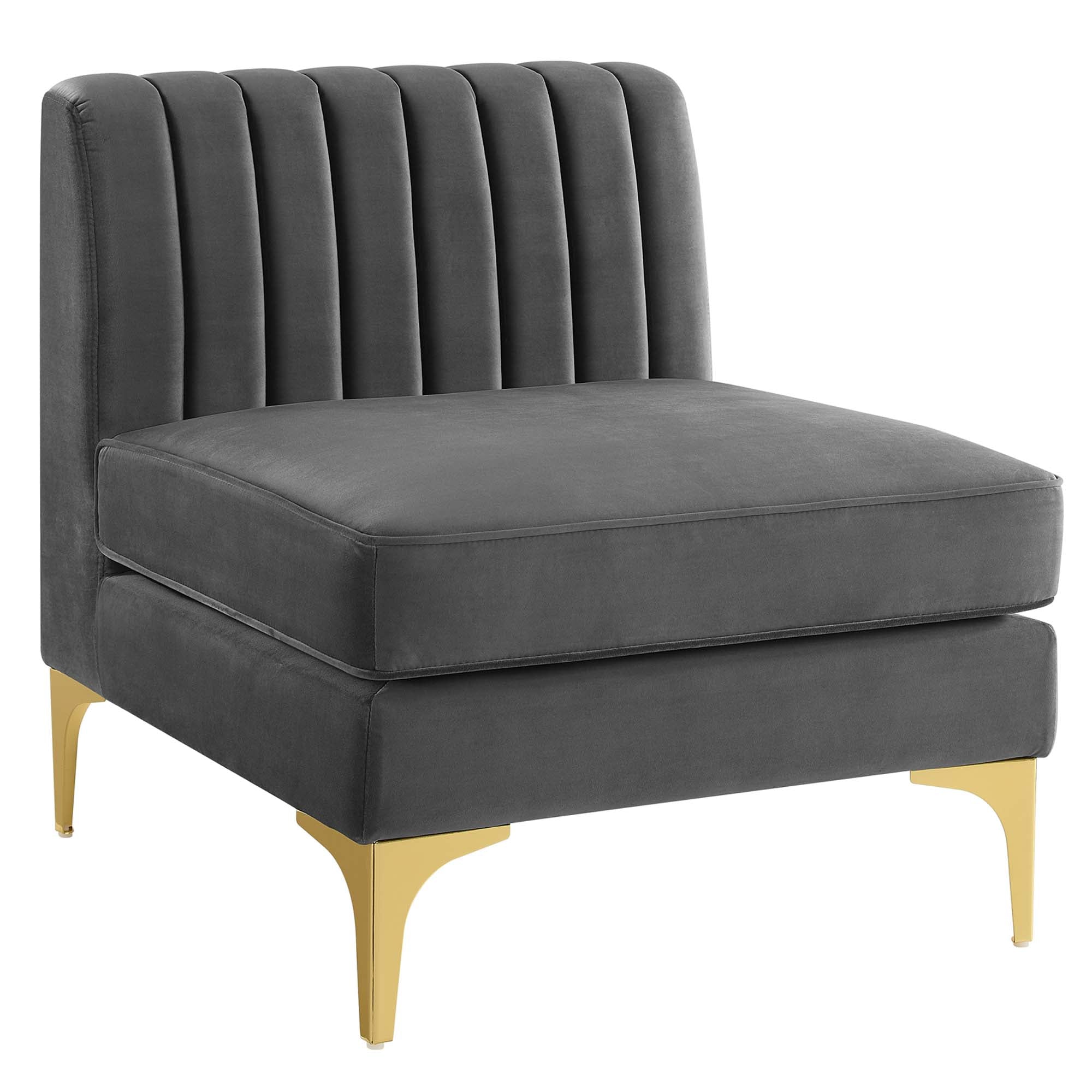 Triumph Channel Tufted Performance Velvet 3-Seater Sofa by Modway