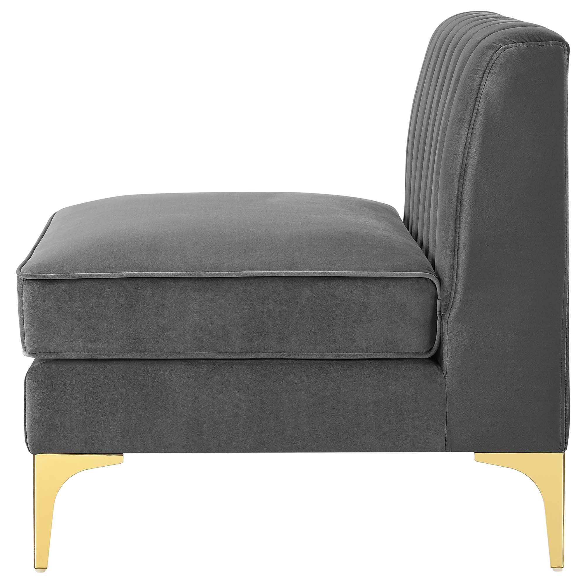 Triumph Channel Tufted Performance Velvet 3-Seater Sofa by Modway