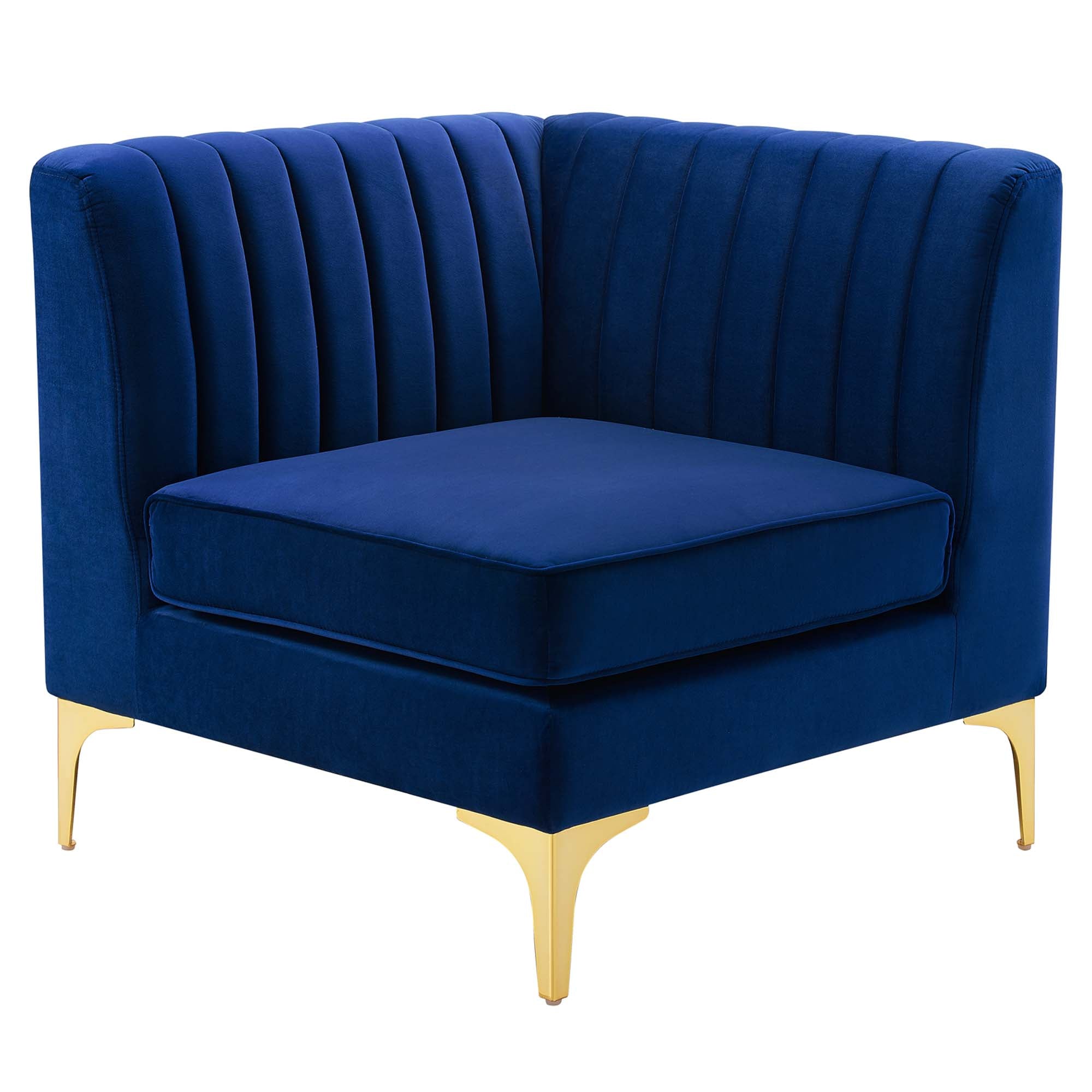 Triumph Channel Tufted Performance Velvet 3-Seater Sofa by Modway
