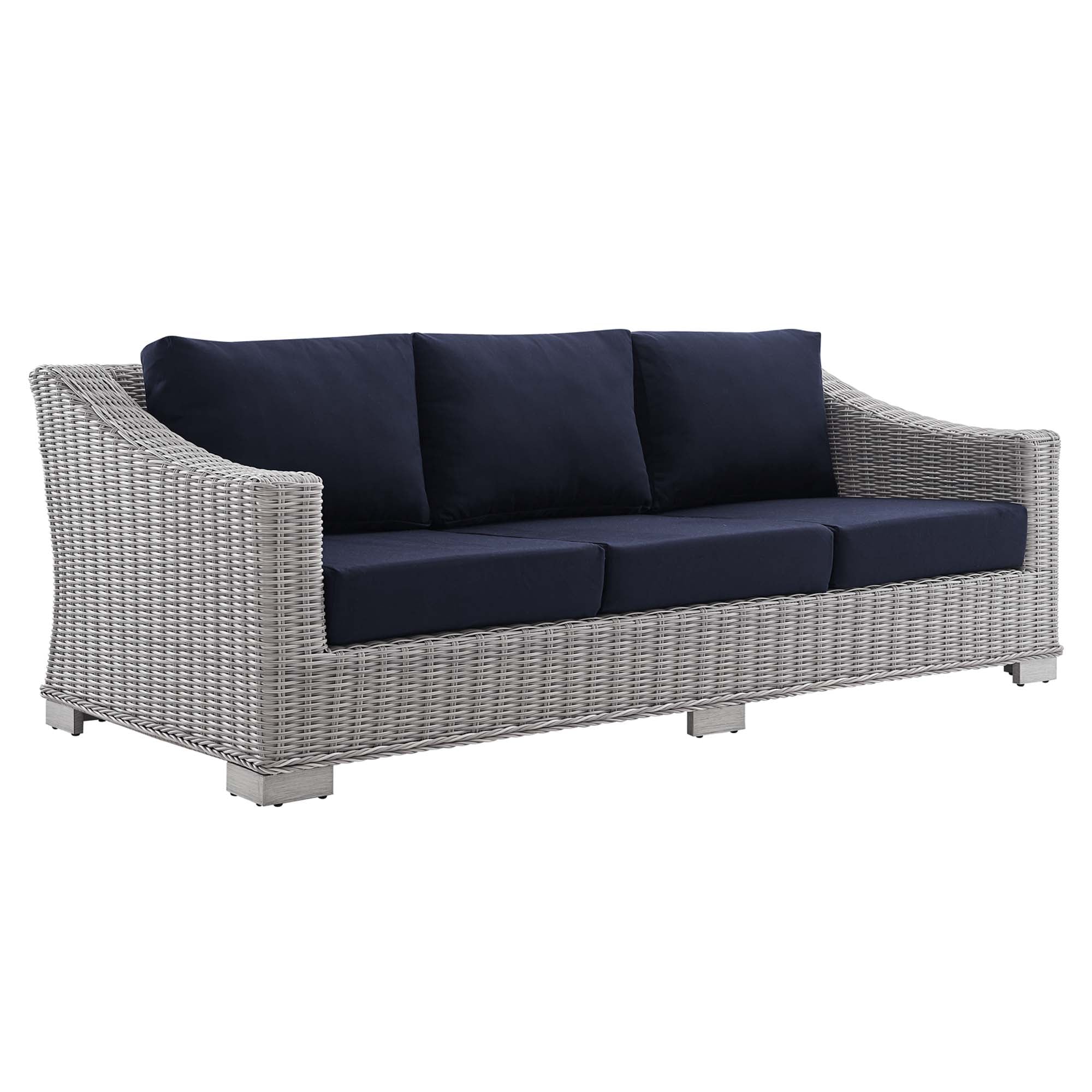 Conway Sunbrella® Outdoor Patio Wicker Rattan 4-Piece Furniture Set by Modway