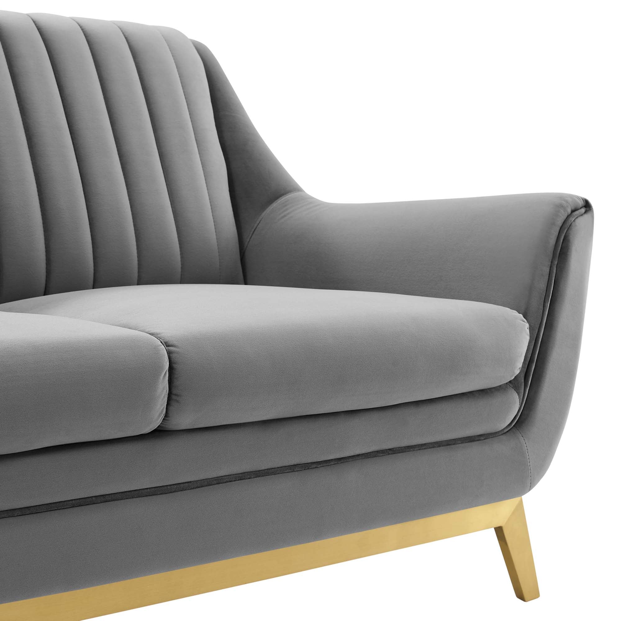 Winsome Channel Tufted Performance Velvet Loveseat by Modway