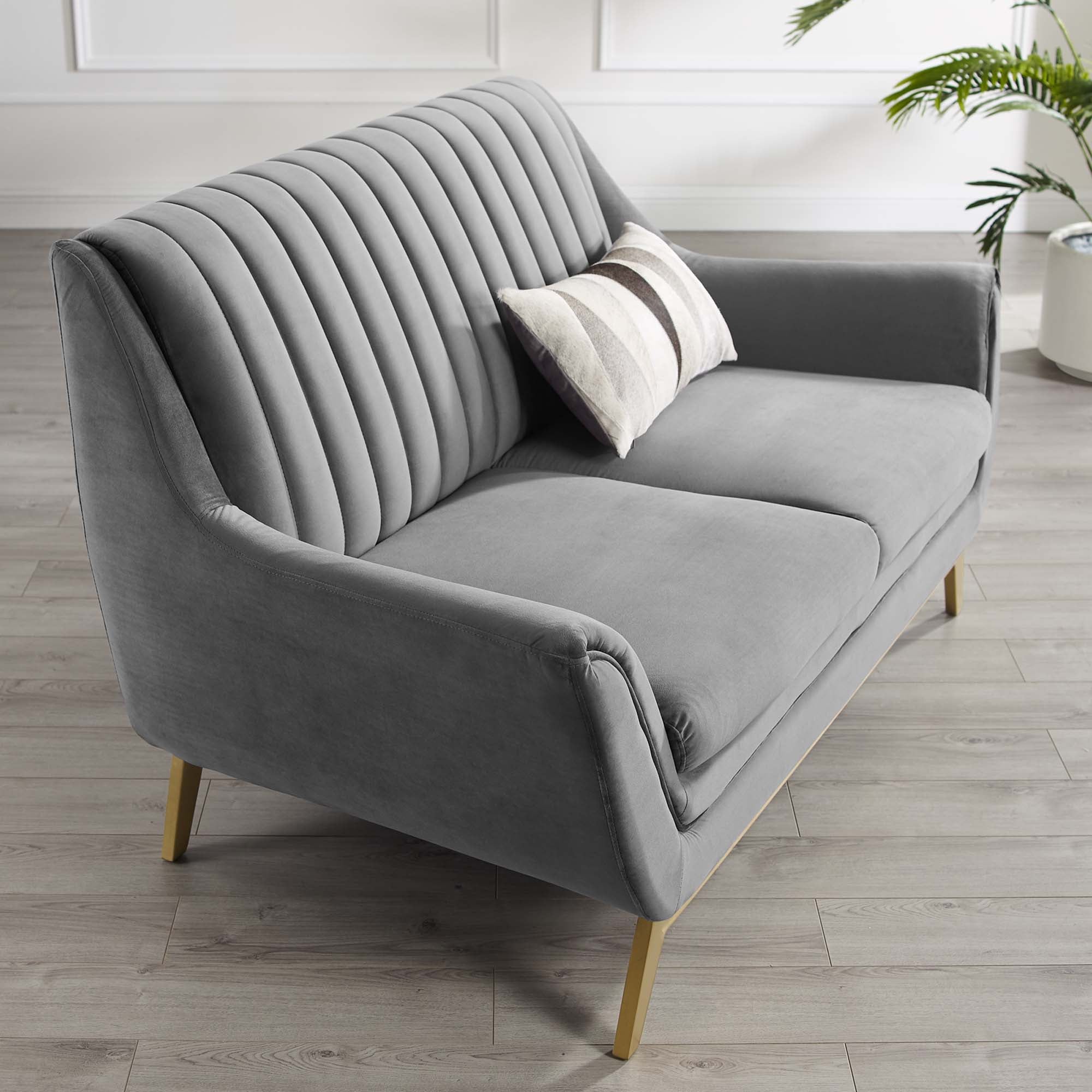 Winsome Channel Tufted Performance Velvet Loveseat by Modway