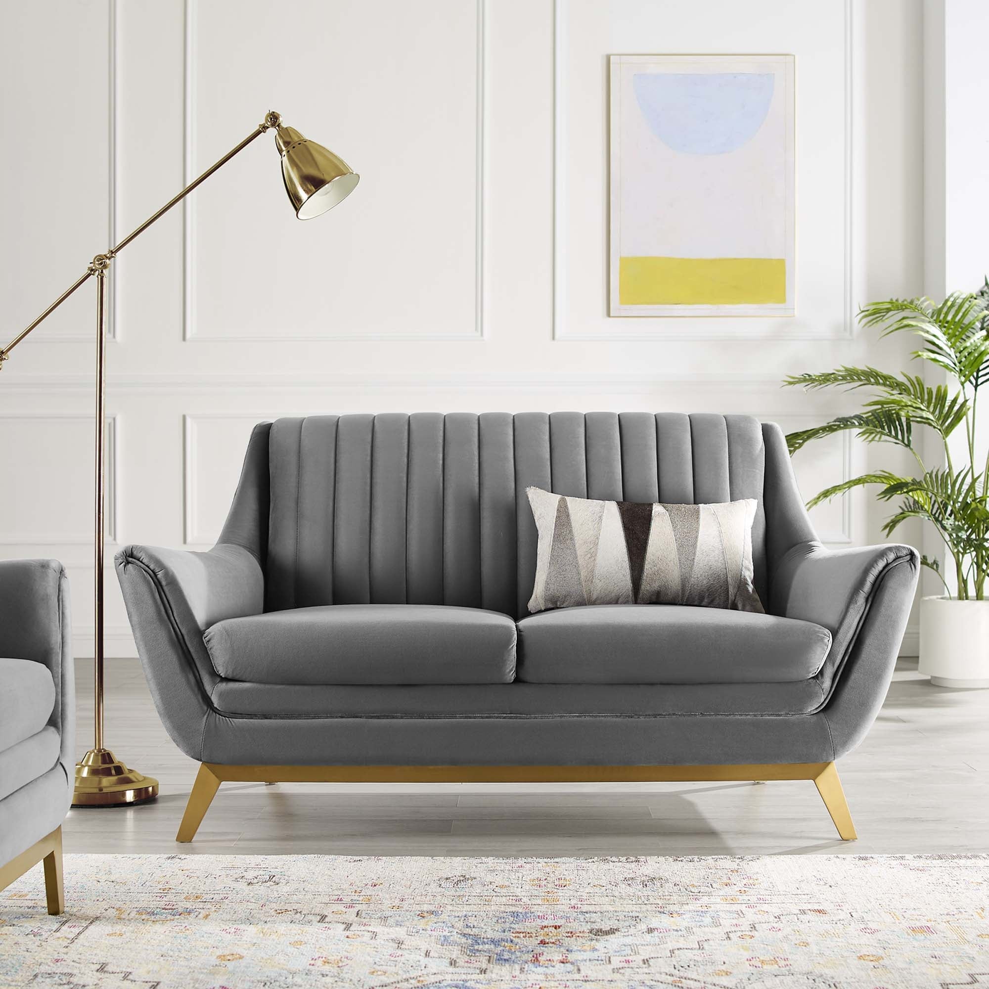 Winsome Channel Tufted Performance Velvet Loveseat by Modway
