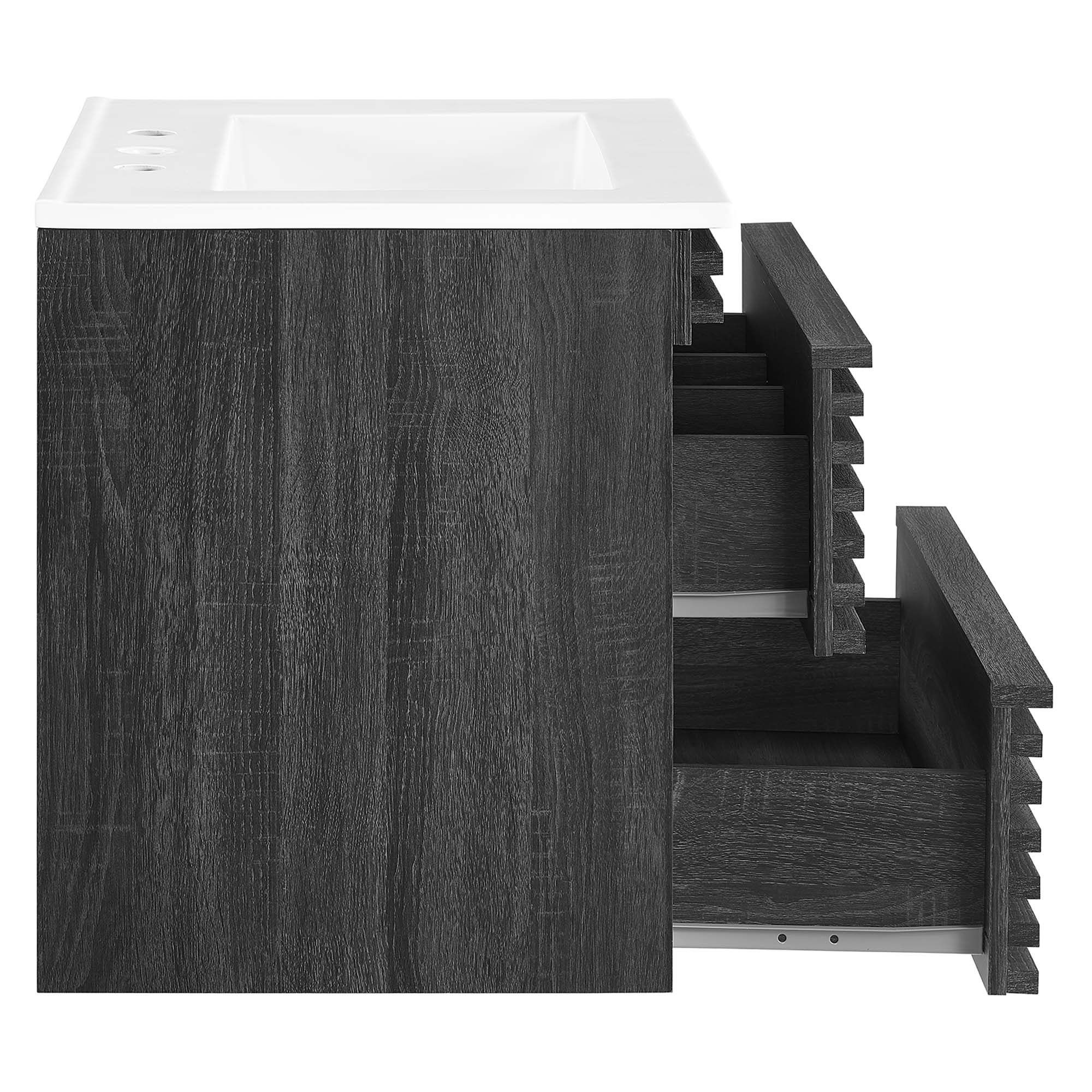 Render Wall-Mount Bathroom Vanity with White Basin Included by Modway