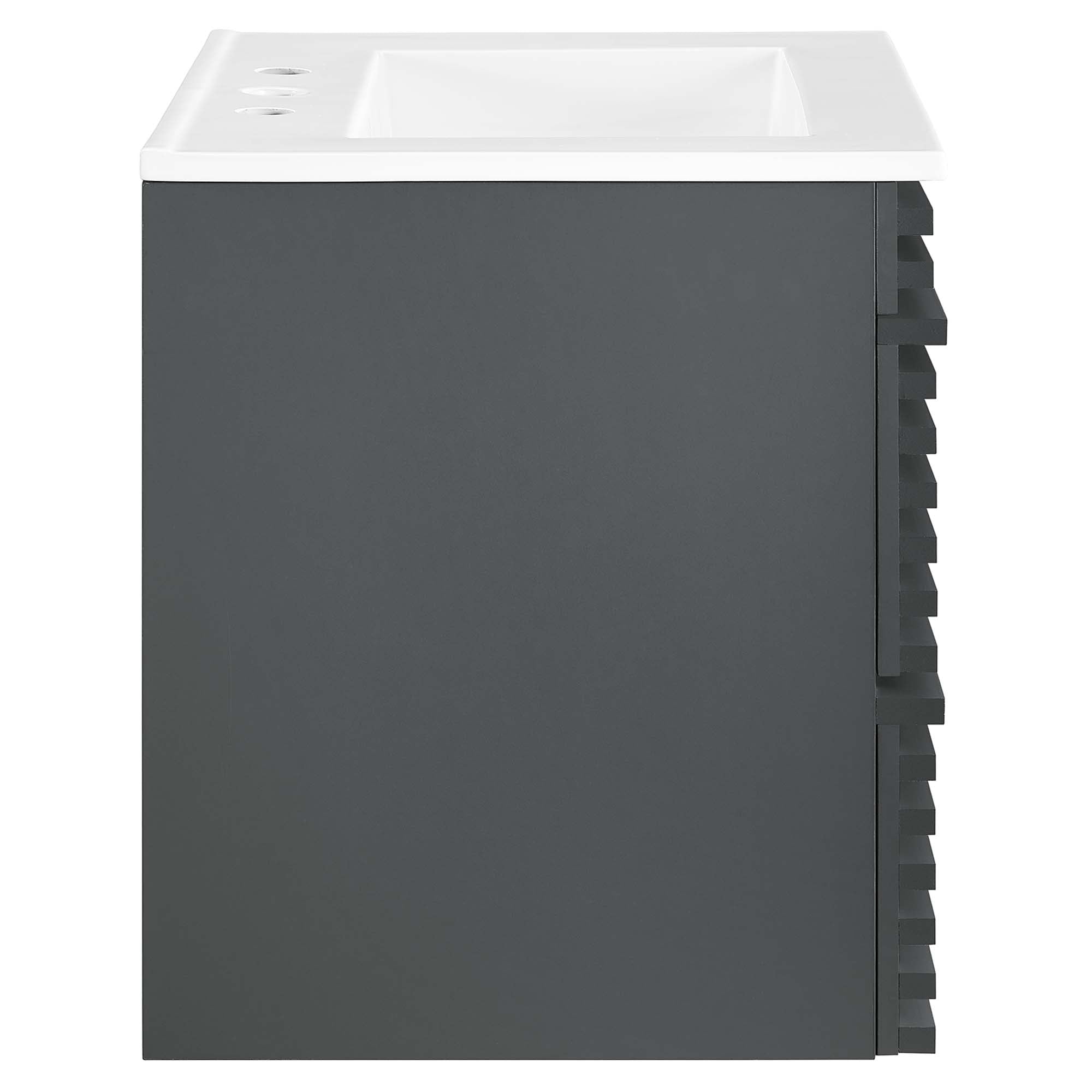 Render Wall-Mount Bathroom Vanity with White Basin Included by Modway