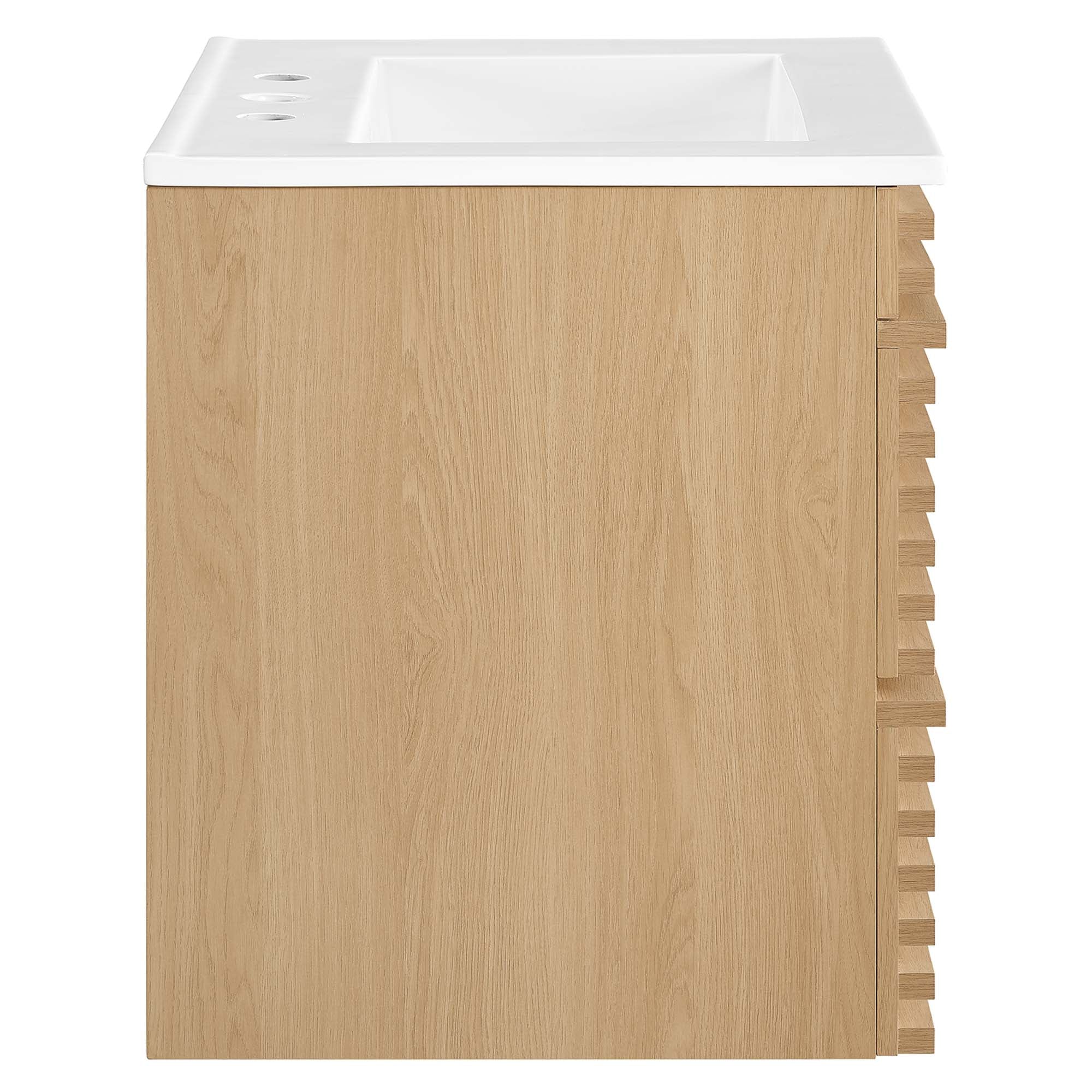 Render Wall-Mount Bathroom Vanity with White Basin Included by Modway