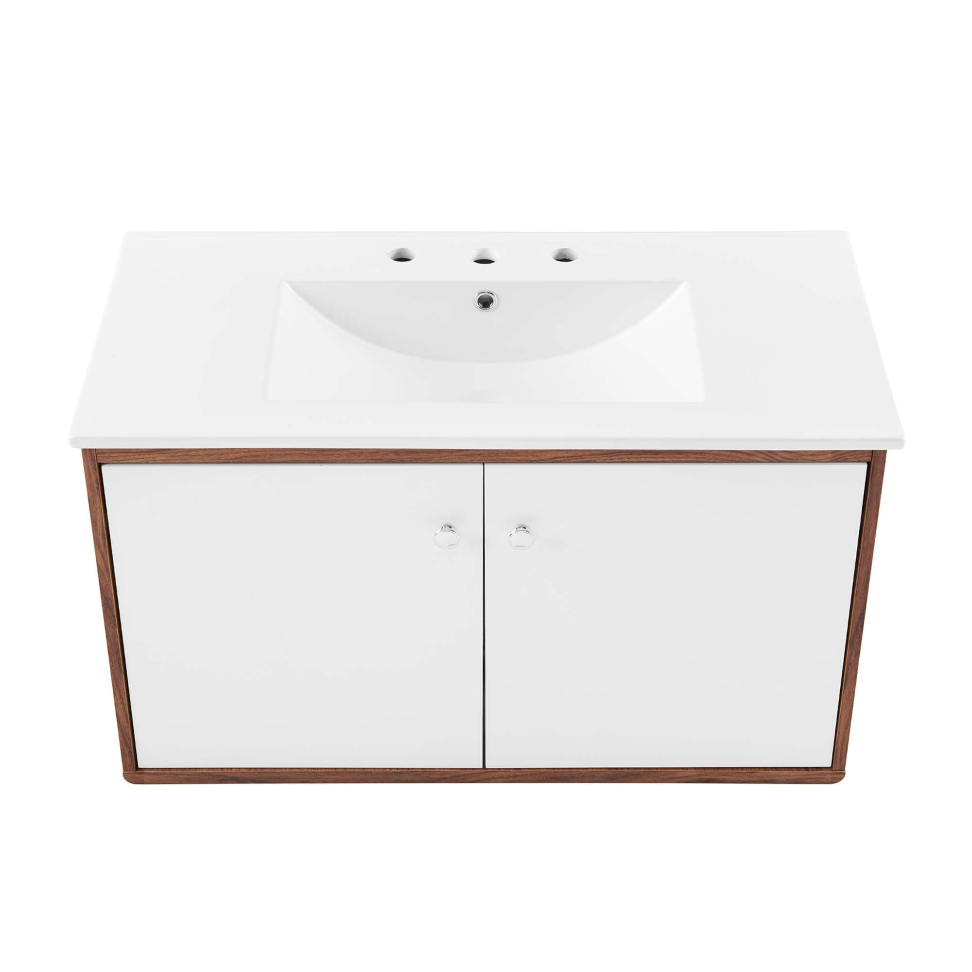Transmit Wall-Mount Bathroom Vanity Basin Included by Modway