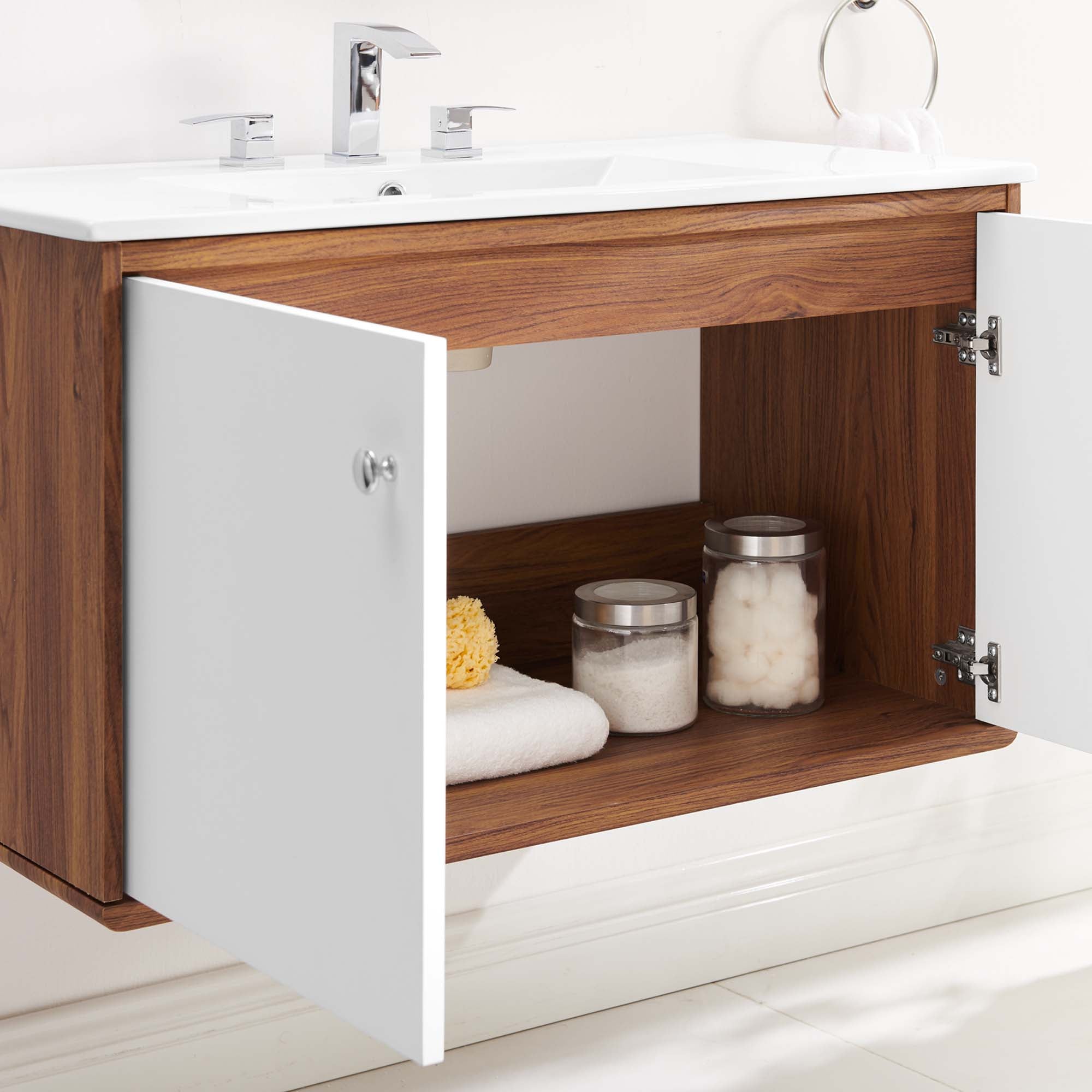 Transmit Wall-Mount Bathroom Vanity Basin Included by Modway