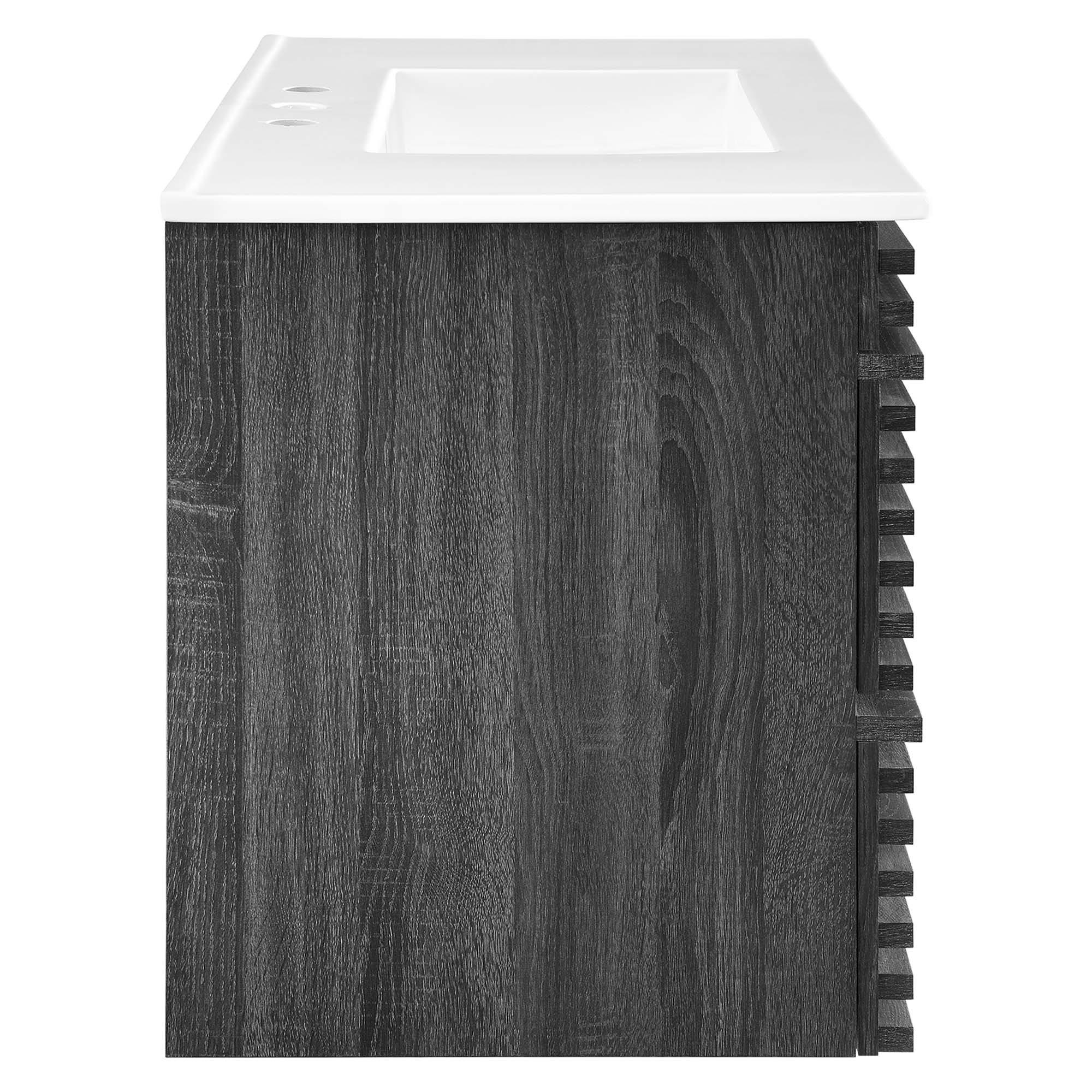 Render Wall-Mount Bathroom Vanity with White Basin Included by Modway