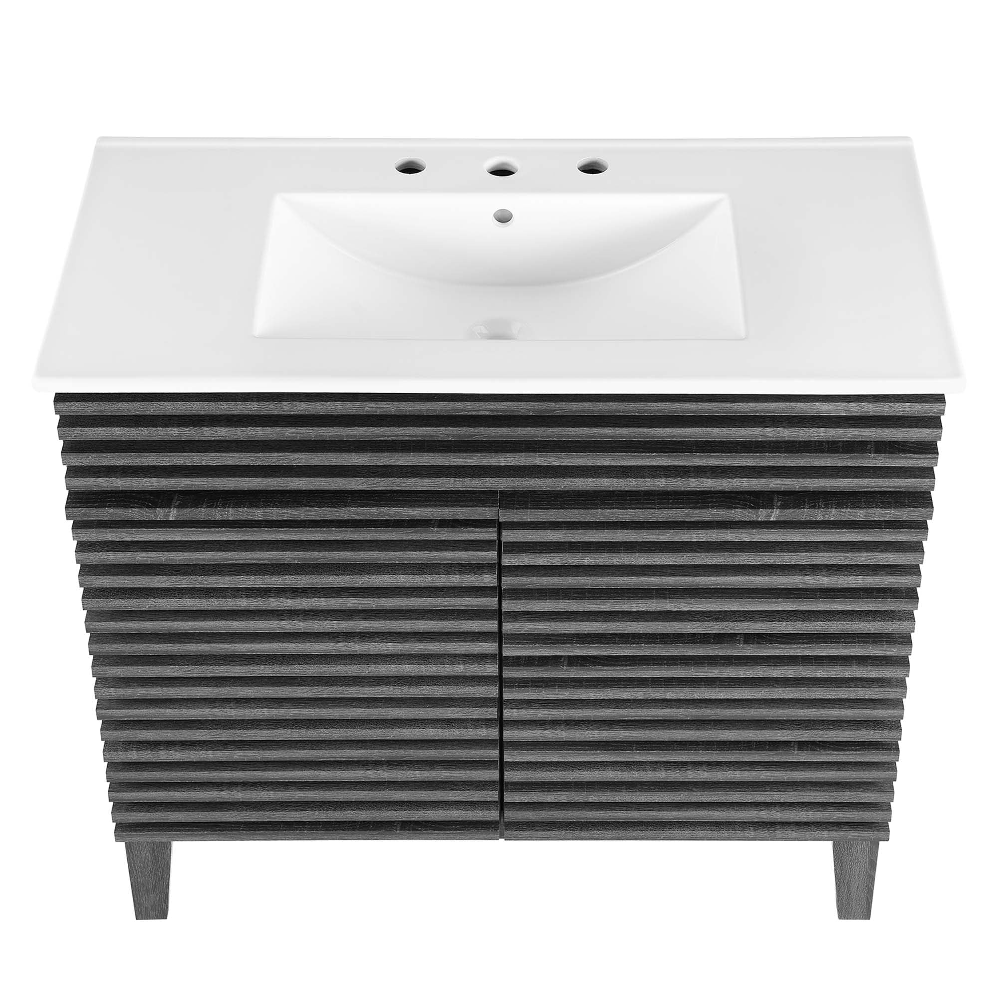 Render 30" and 36" Bathroom Vanities with White Basin Included by Modway