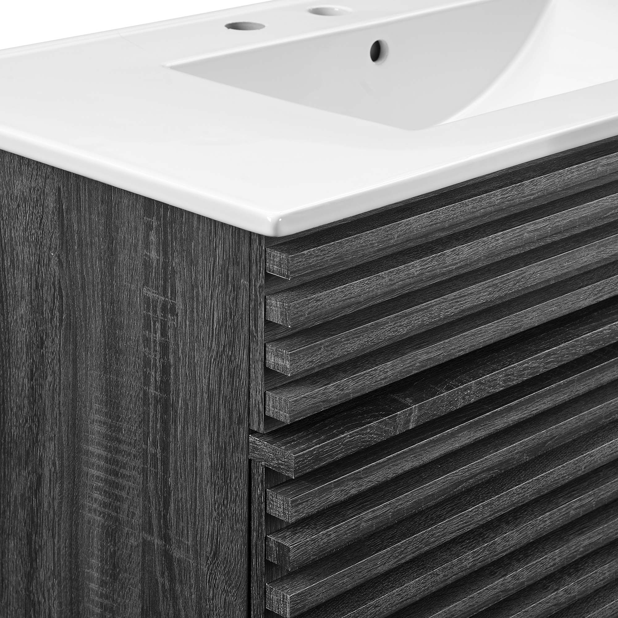 Render 30" and 36" Bathroom Vanities with White Basin Included by Modway