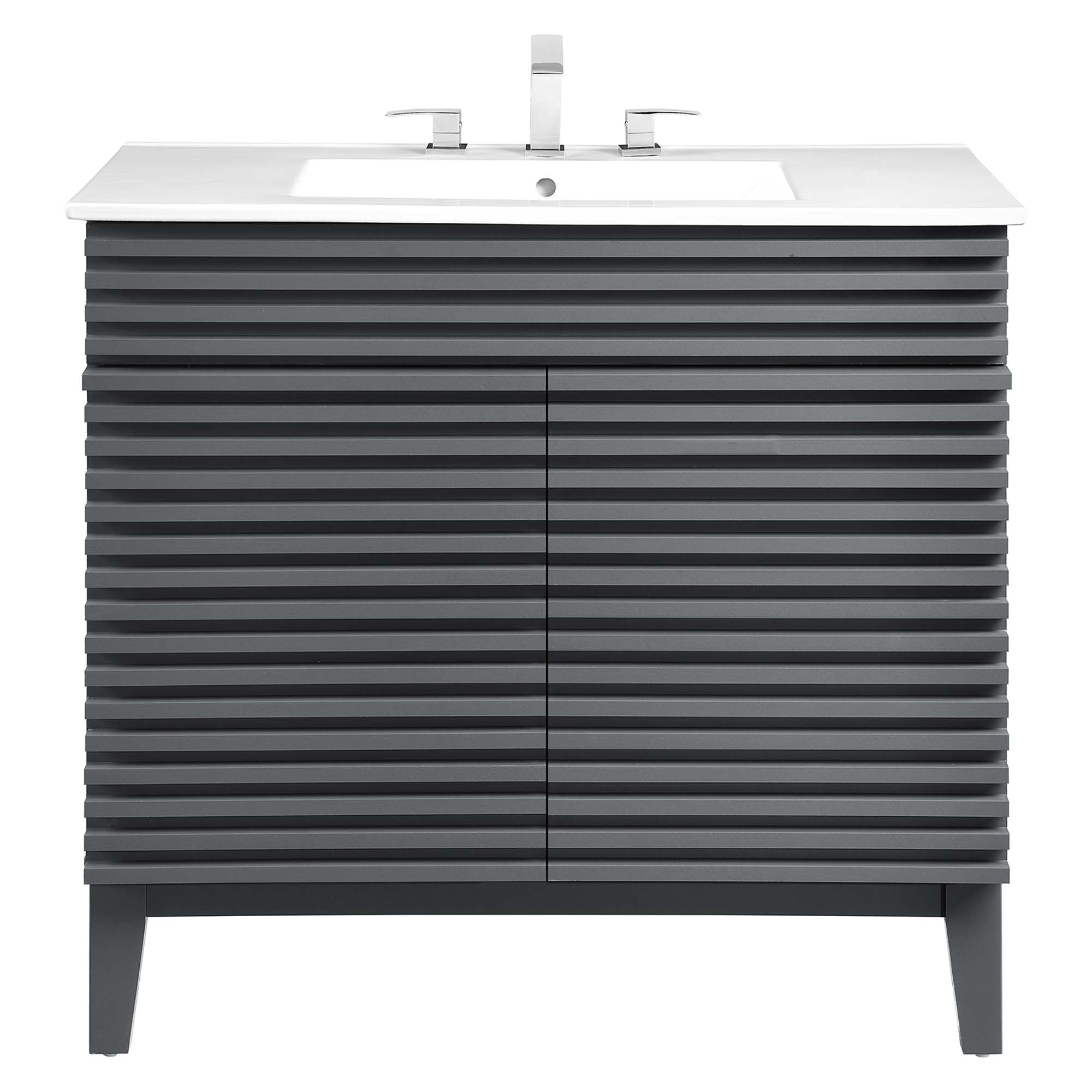 Render 30" and 36" Bathroom Vanities with White Basin Included by Modway