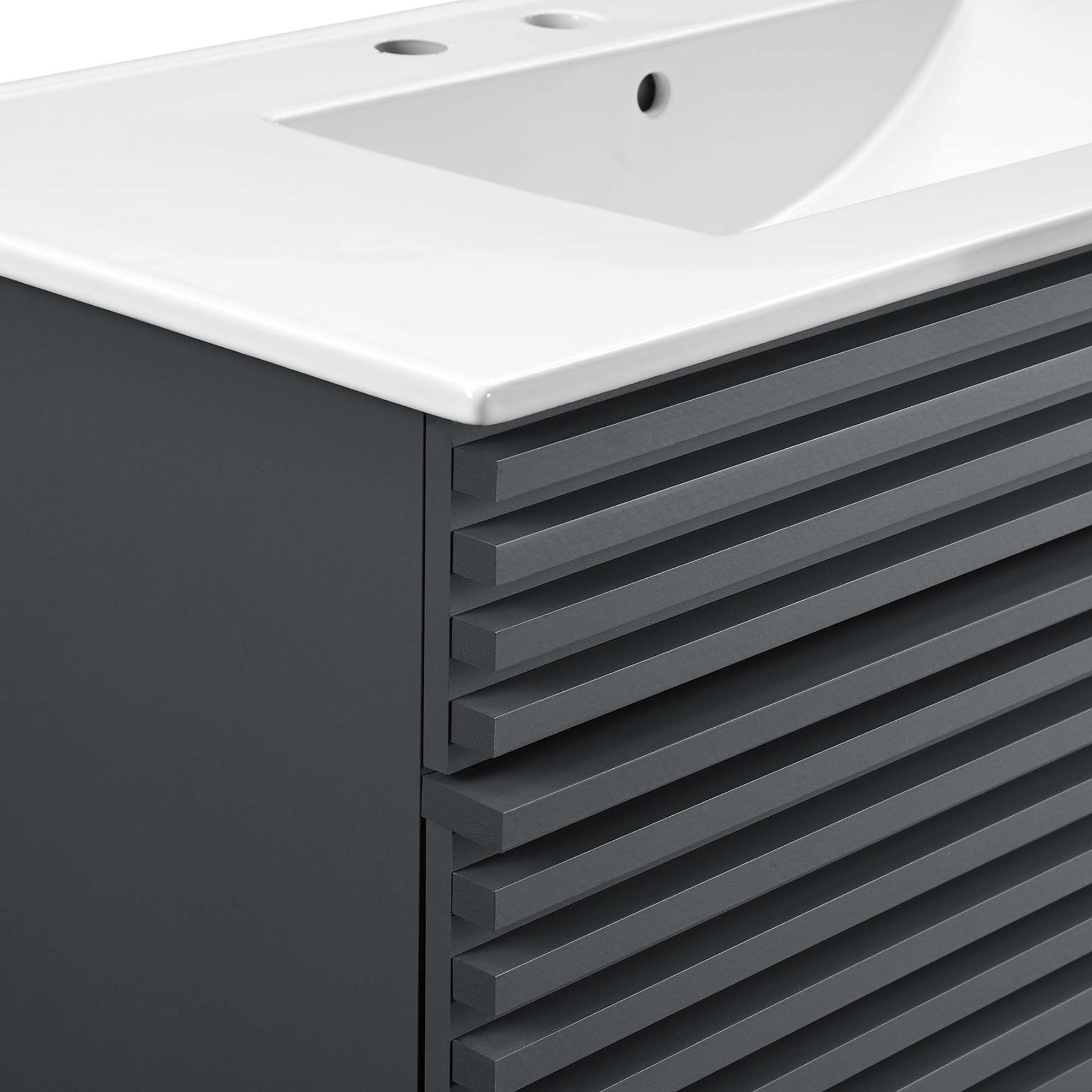 Render 30" and 36" Bathroom Vanities with White Basin Included by Modway