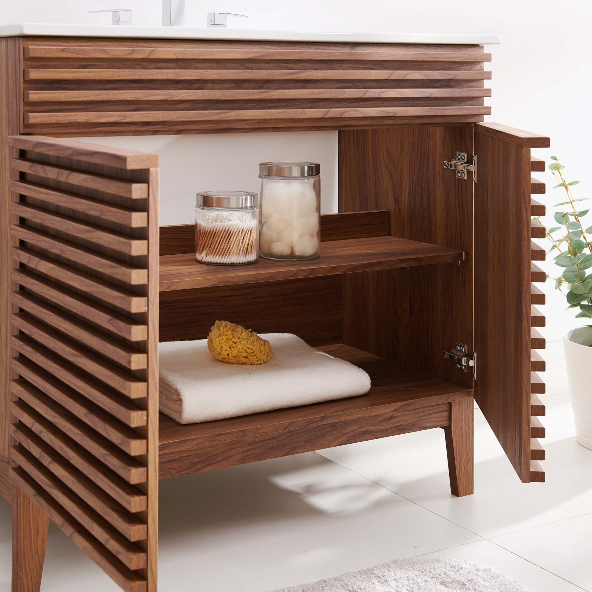 Render 30" and 36" Bathroom Vanities with White Basin Included by Modway