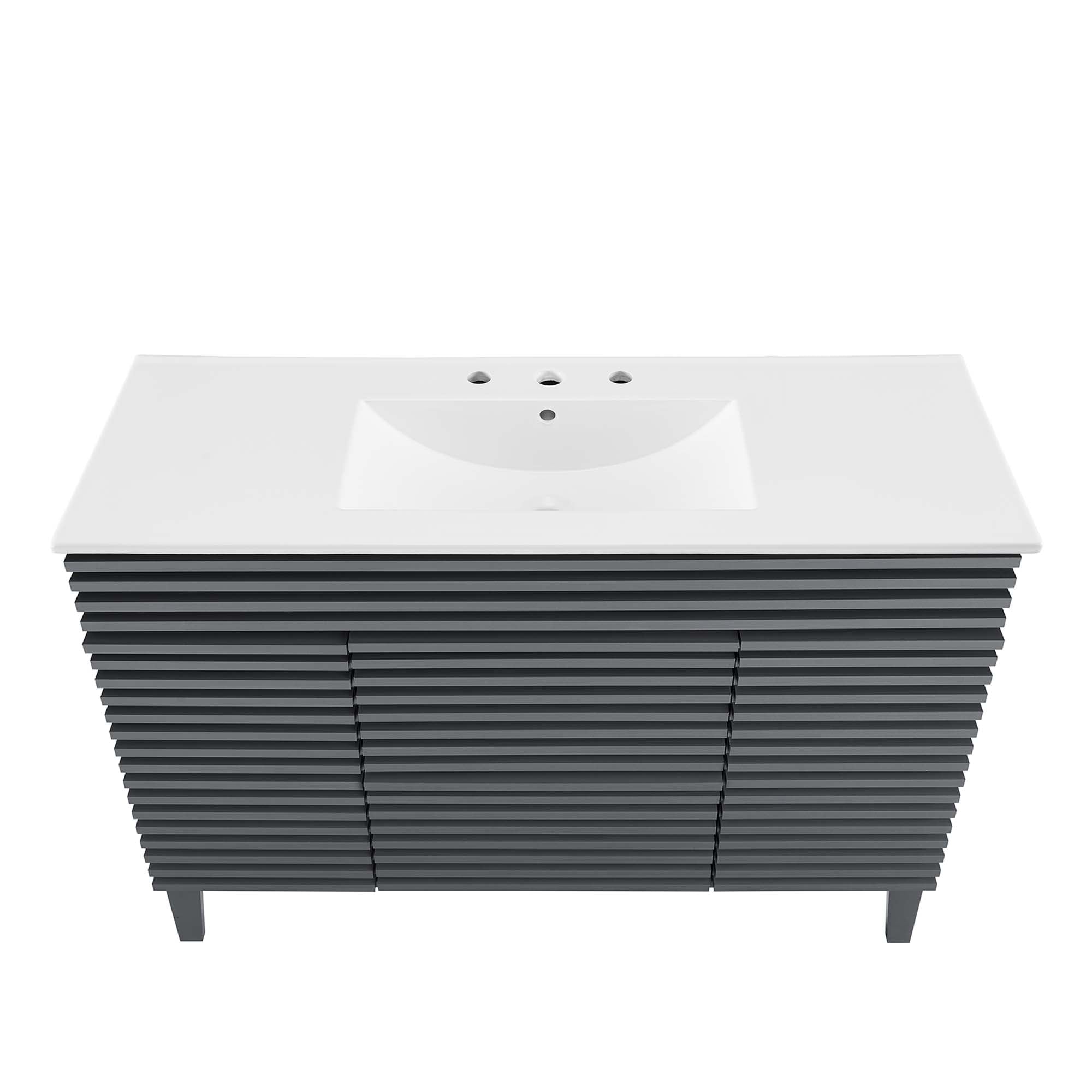 Render 48" Bathroom Vanity with White Basin Included by Modway