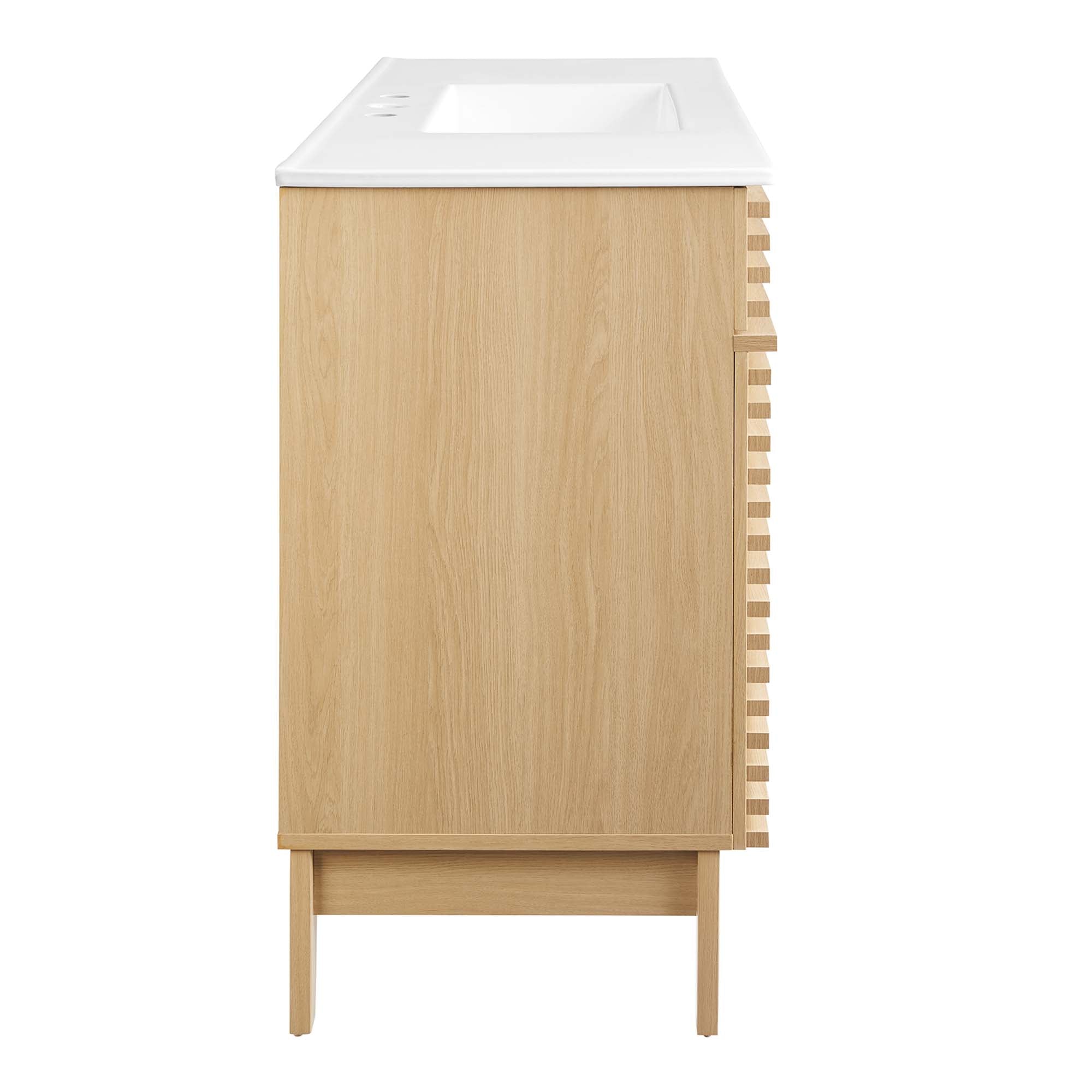 Render 48" Bathroom Vanity with White Basin Included by Modway