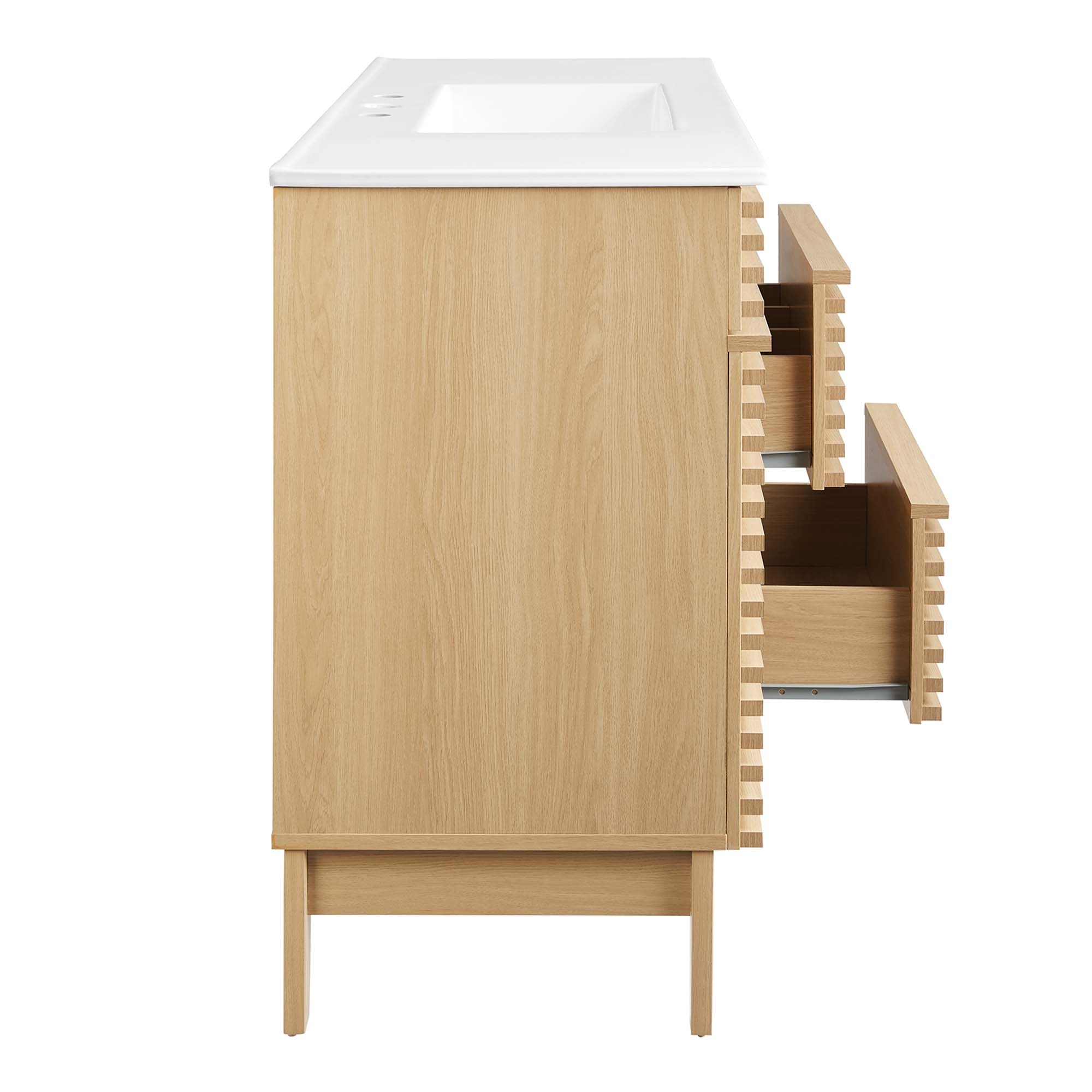 Render 48" Bathroom Vanity with White Basin Included by Modway