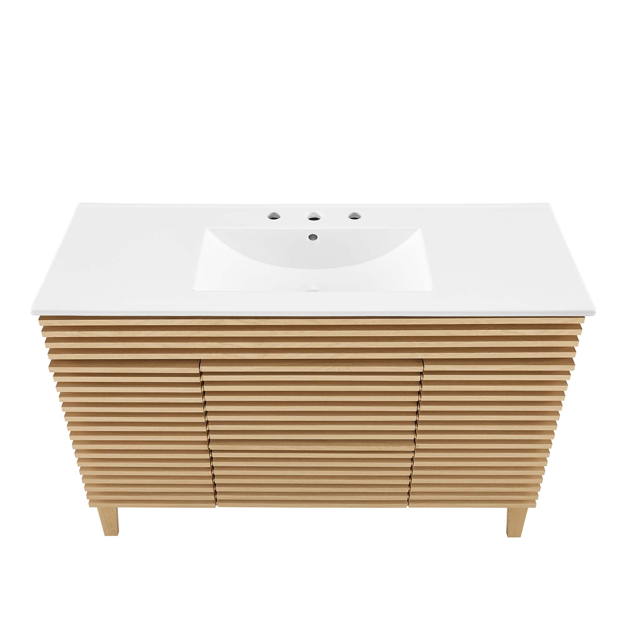 Render 48" Bathroom Vanity with White Basin Included by Modway