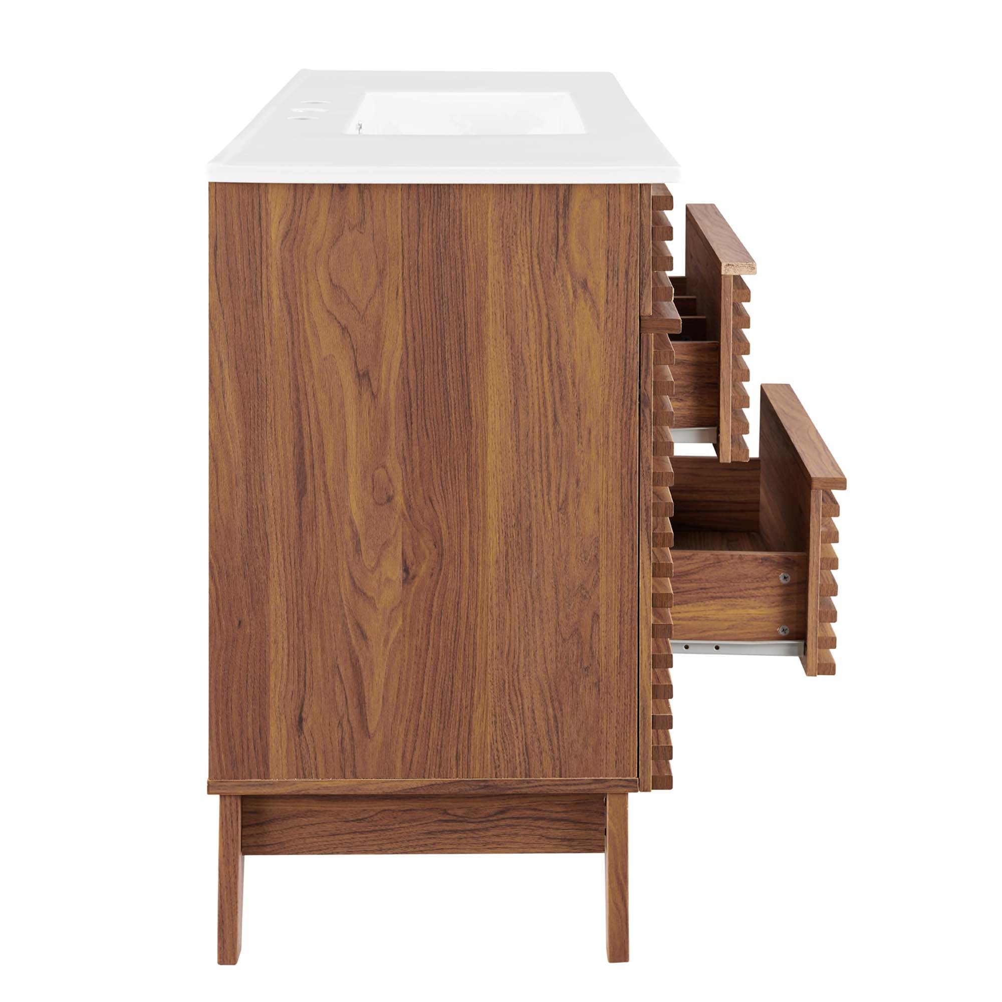 Render 48" Bathroom Vanity with White Basin Included by Modway