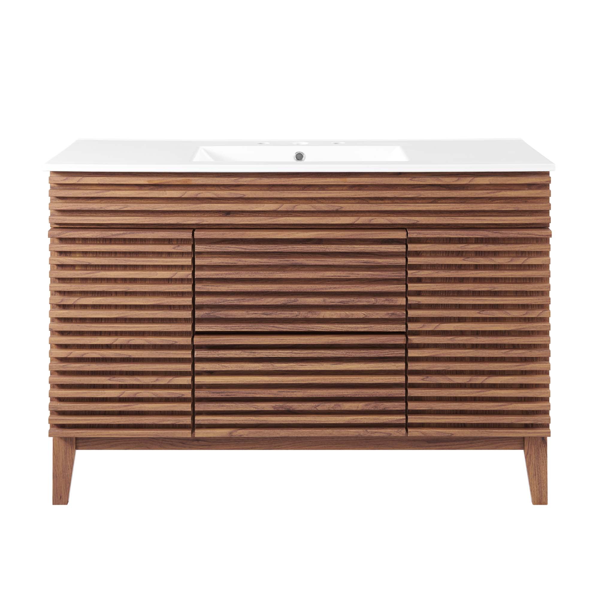 Render 48" Bathroom Vanity with White Basin Included by Modway
