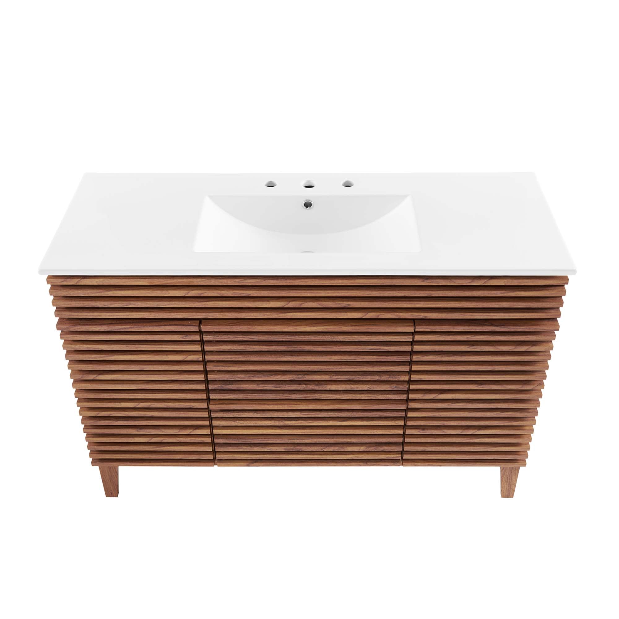 Render 48" Bathroom Vanity with White Basin Included by Modway