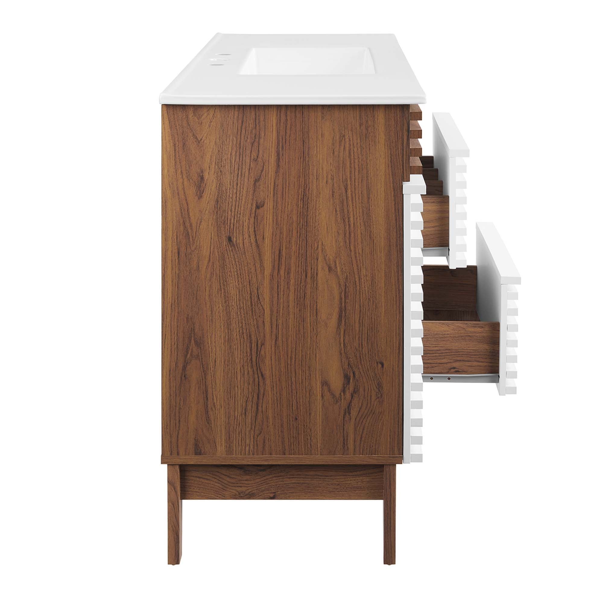 Render 48" Bathroom Vanity with White Basin Included by Modway