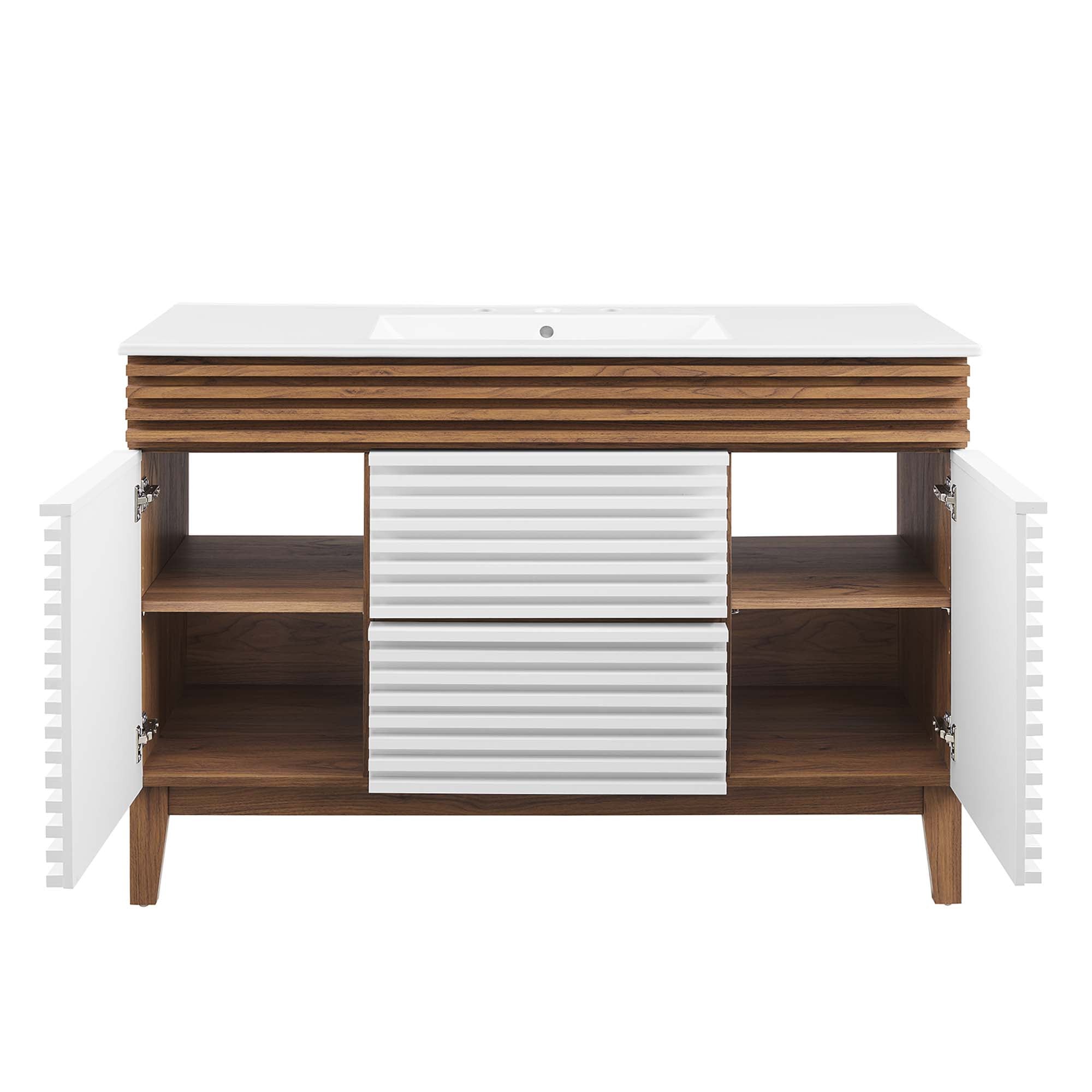 Render 48" Bathroom Vanity with White Basin Included by Modway