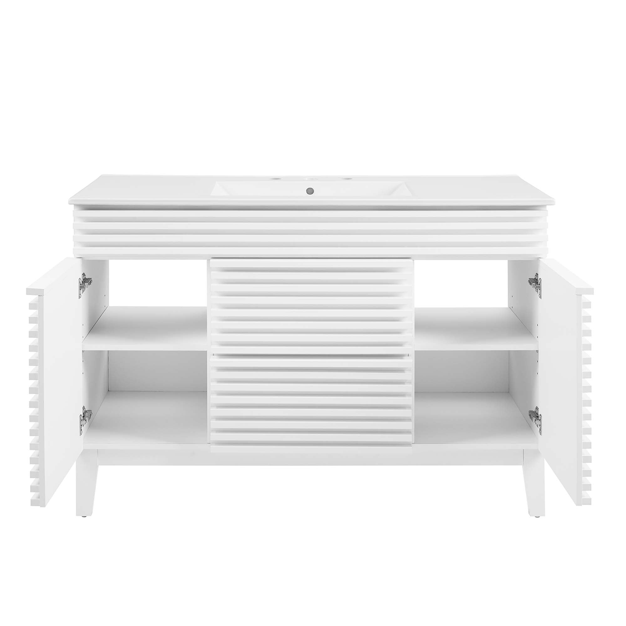 Render 48" Bathroom Vanity with White Basin Included by Modway