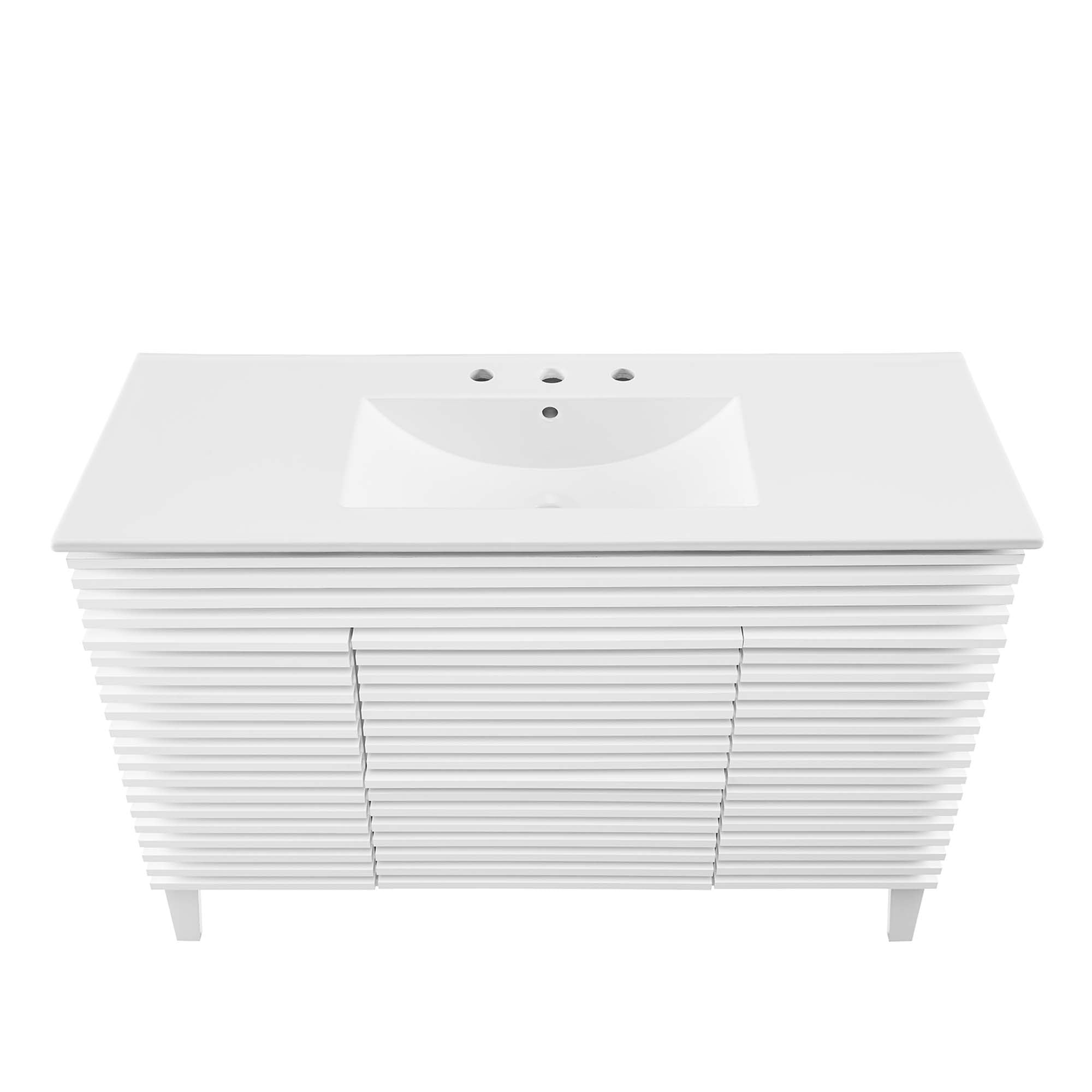 Render 48" Bathroom Vanity with White Basin Included by Modway