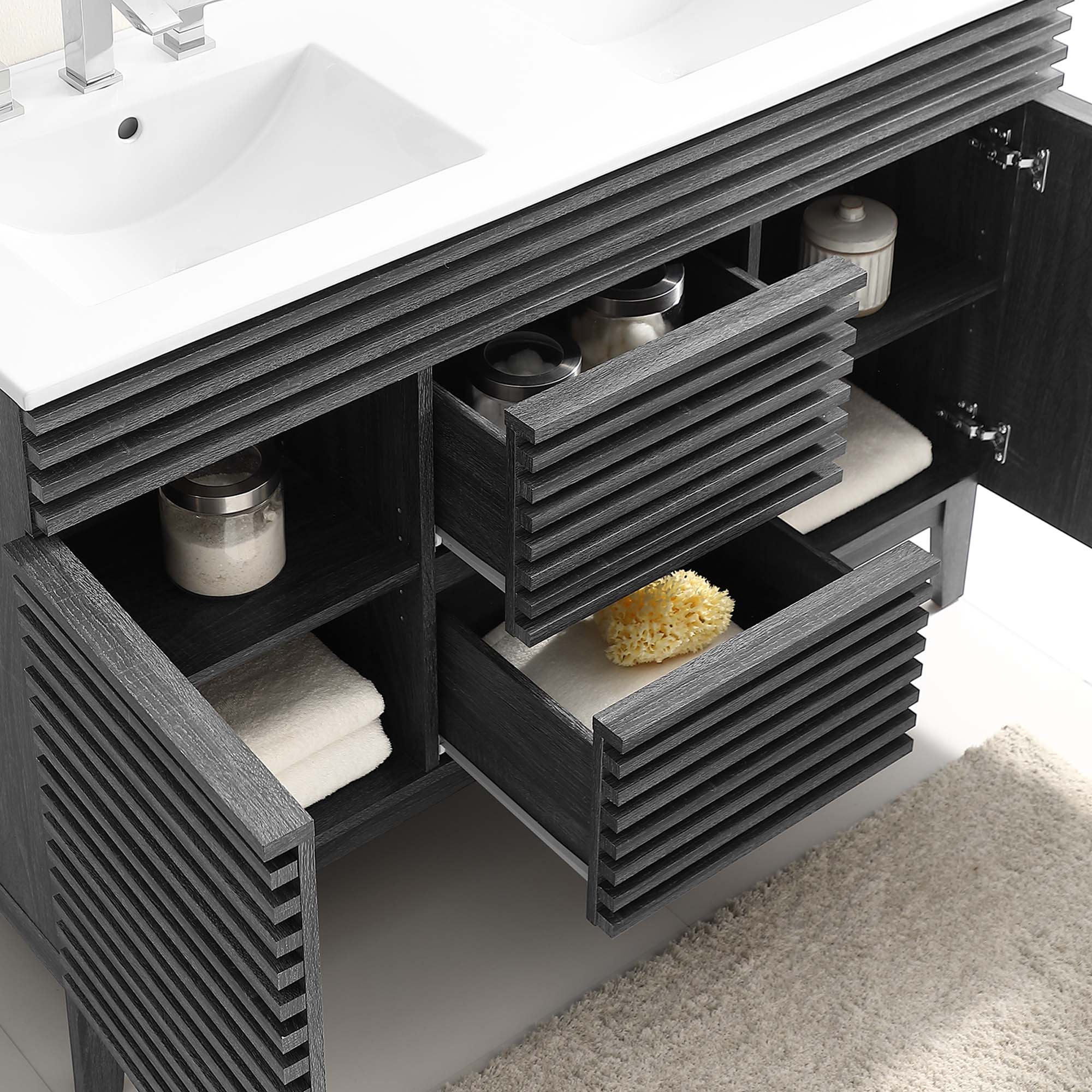 Render 48" Bathroom Vanity with White Basin Included by Modway