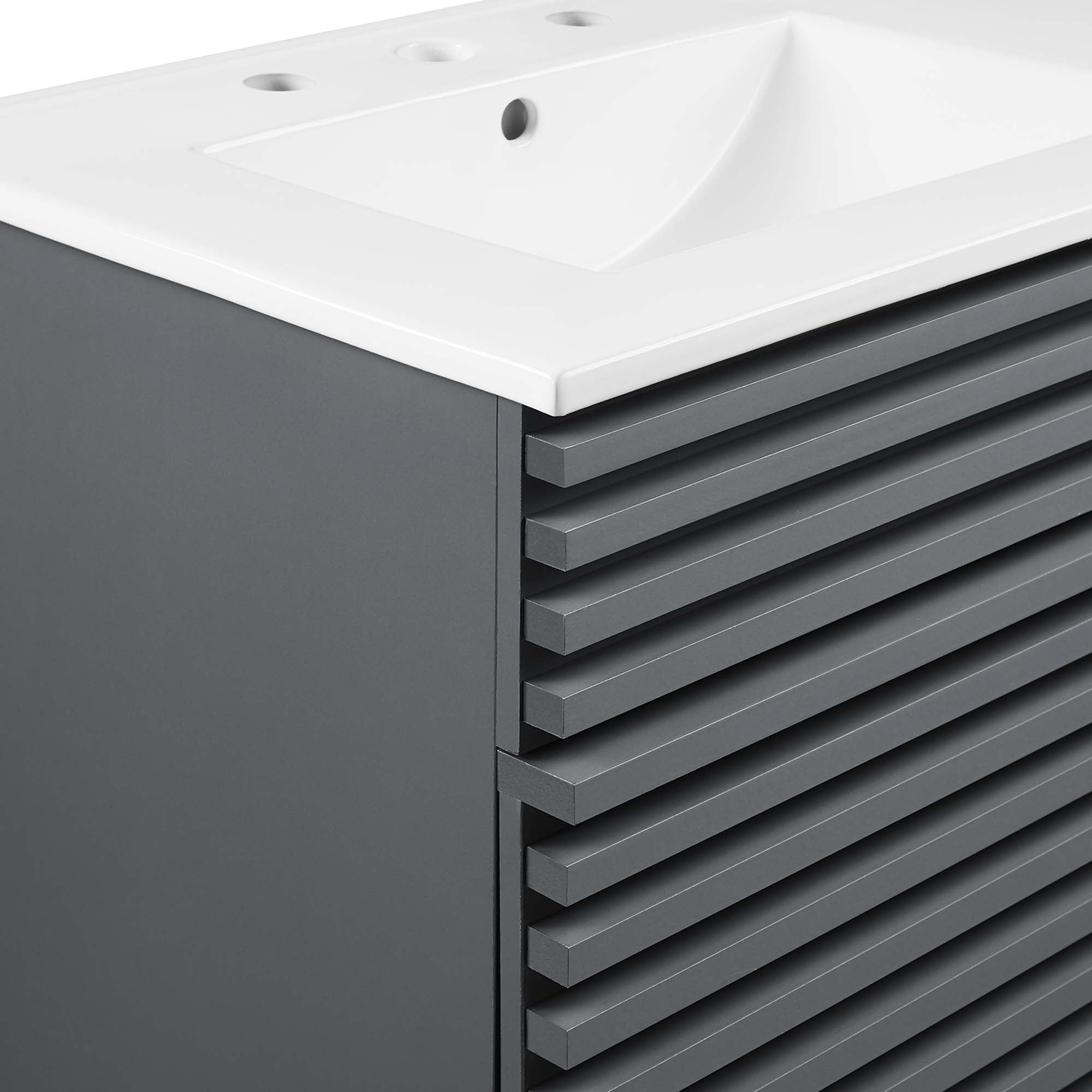 Render 48" Bathroom Vanity with White Basin Included by Modway