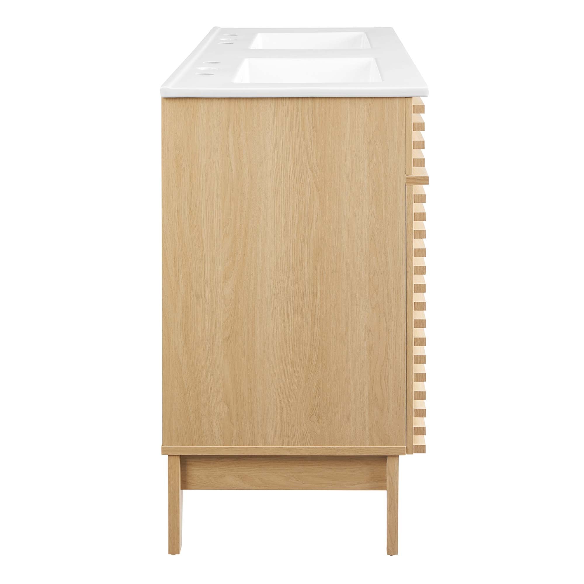 Render 48" Bathroom Vanity with White Basin Included by Modway