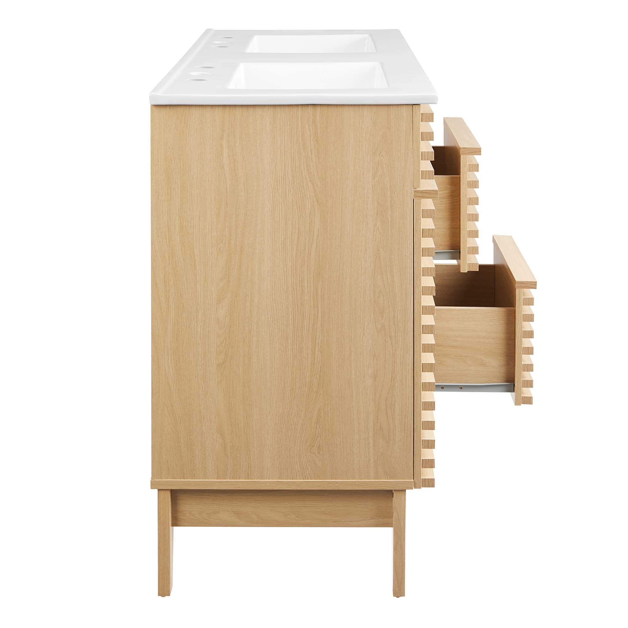 Render 48" Bathroom Vanity with White Basin Included by Modway