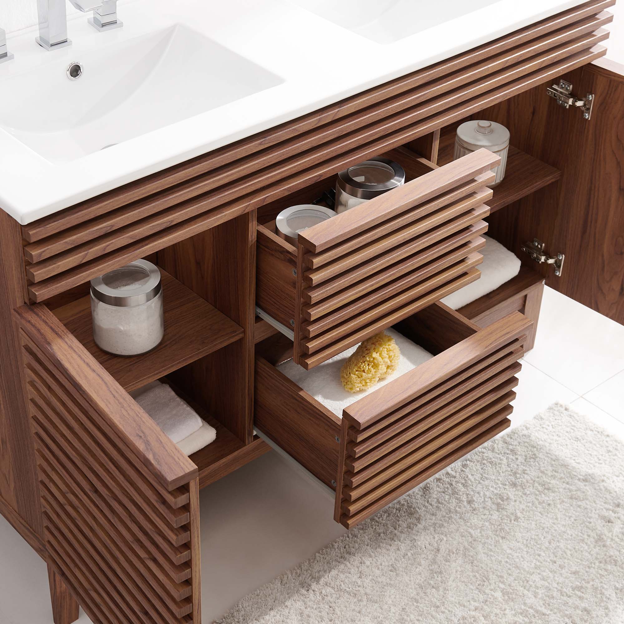 Render 48" Bathroom Vanity with White Basin Included by Modway