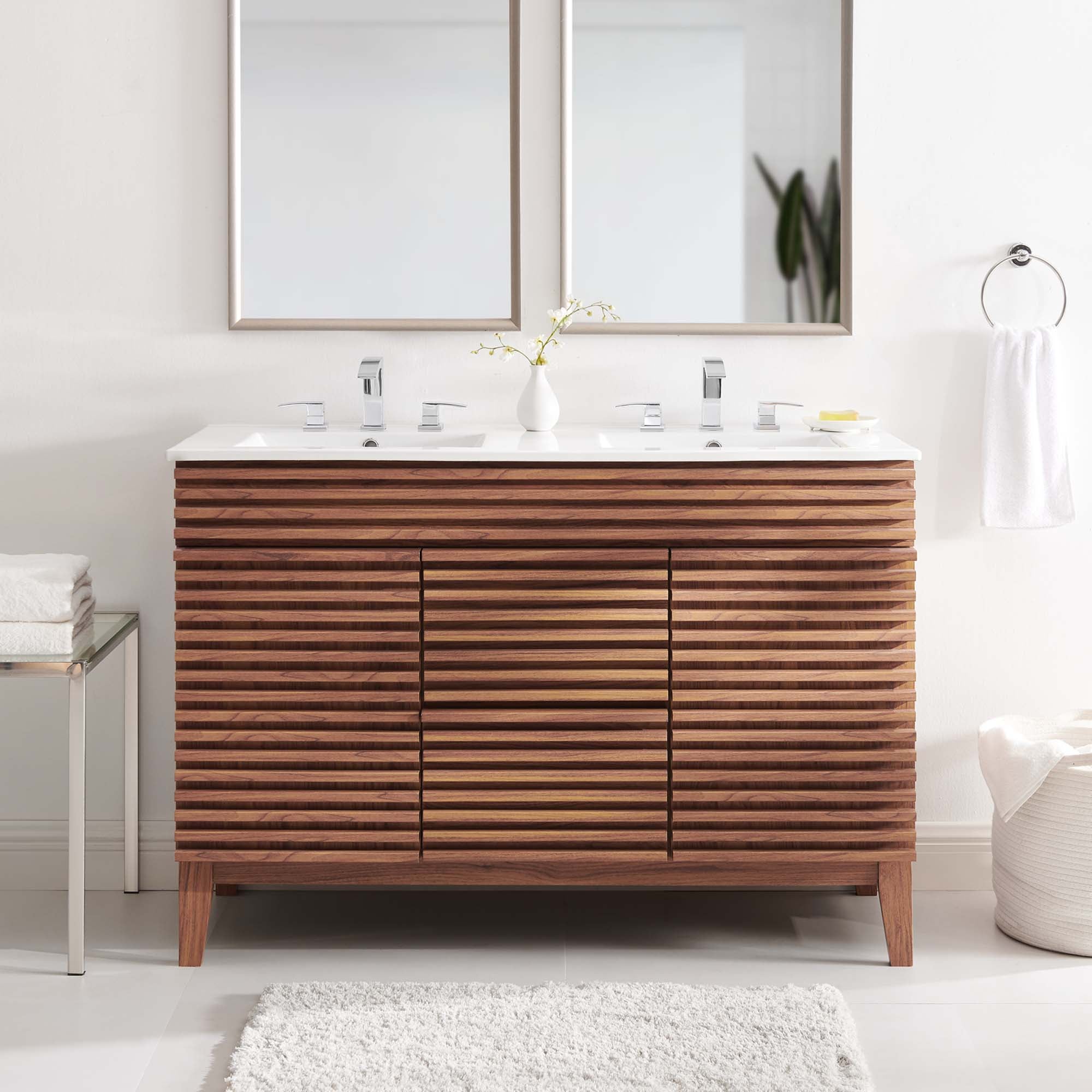 Render 48" Bathroom Vanity with White Basin Included by Modway
