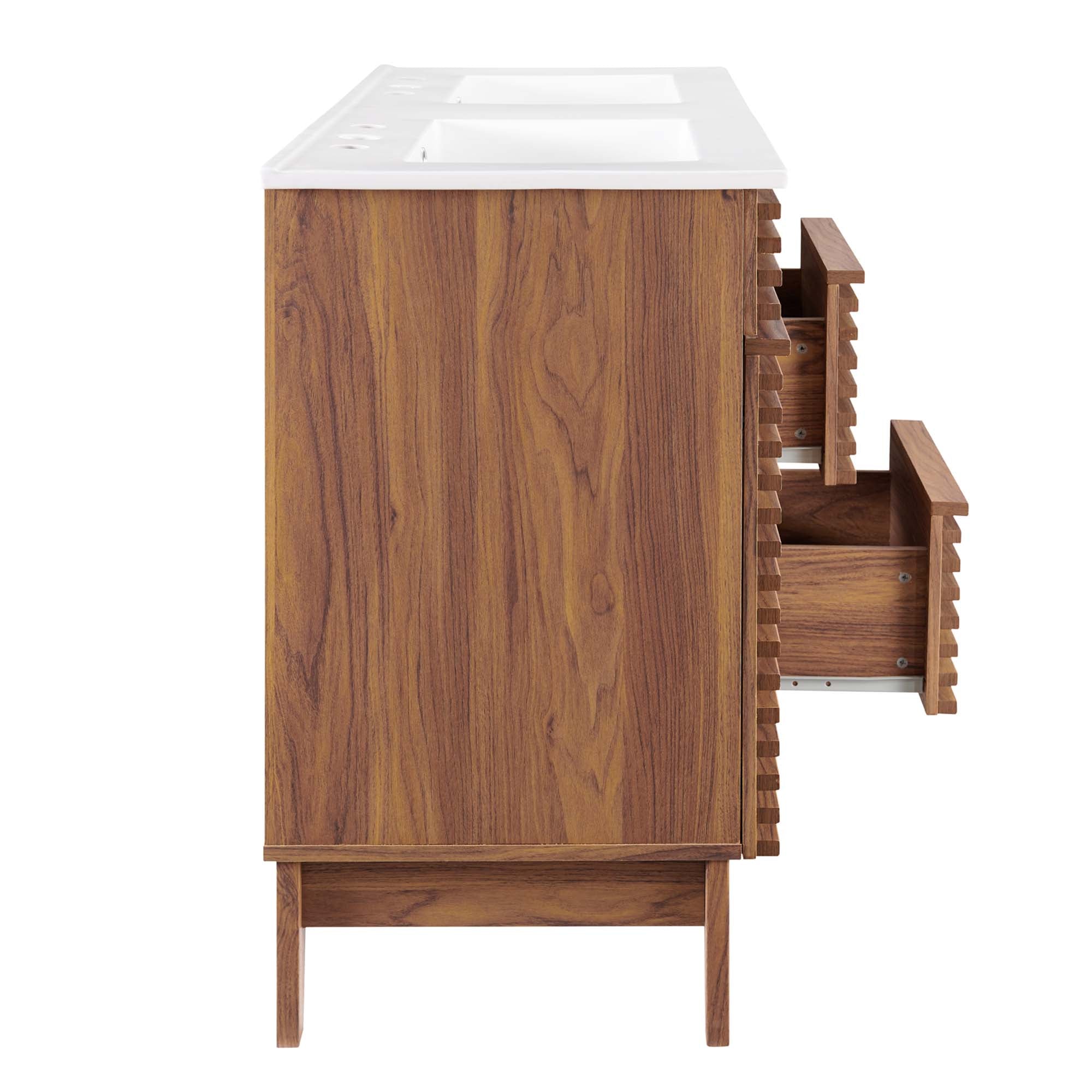 Render 48" Bathroom Vanity with White Basin Included by Modway