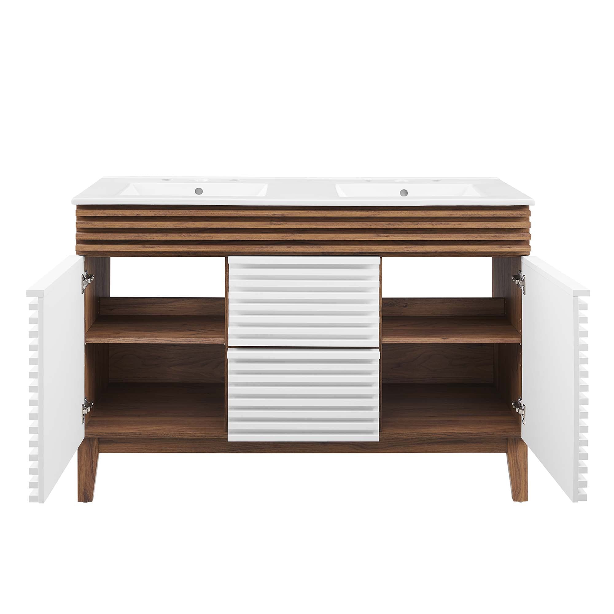Render 48" Bathroom Vanity with White Basin Included by Modway