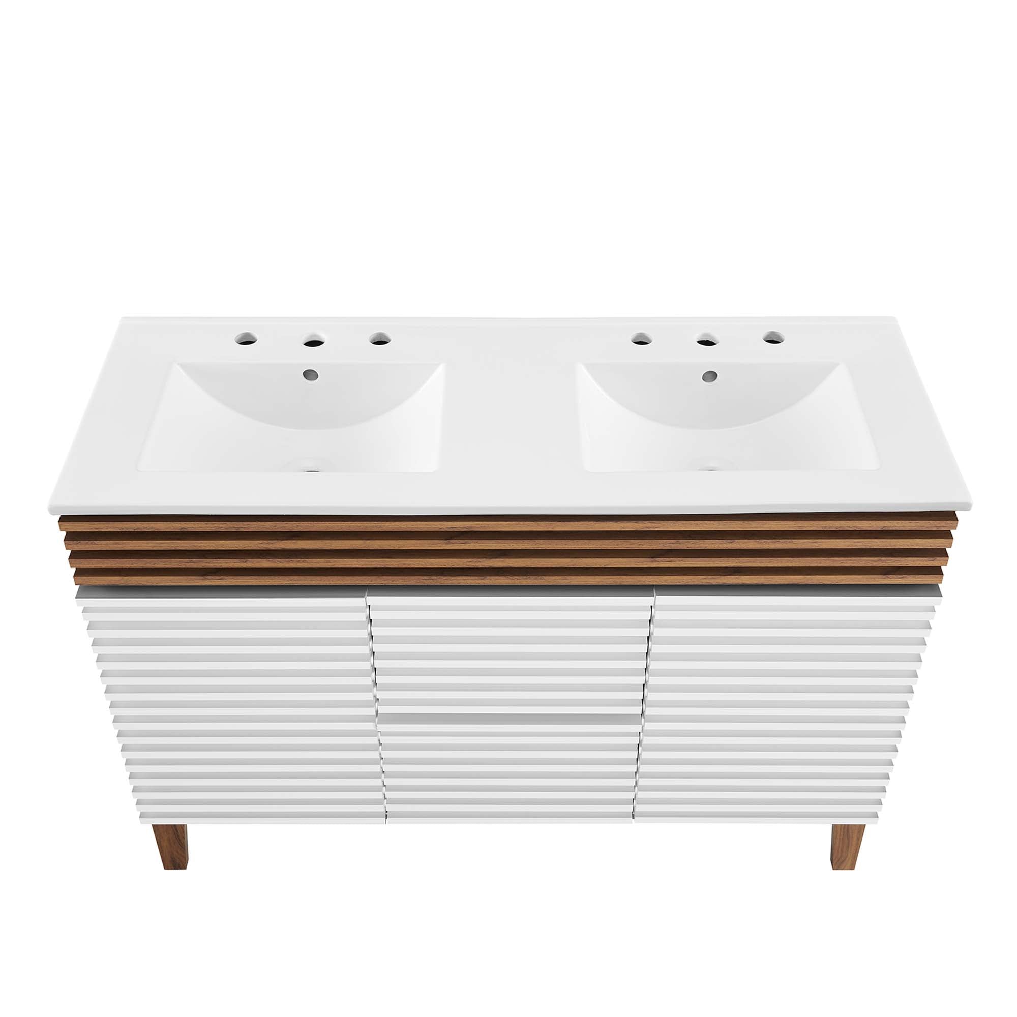 Render 48" Bathroom Vanity with White Basin Included by Modway