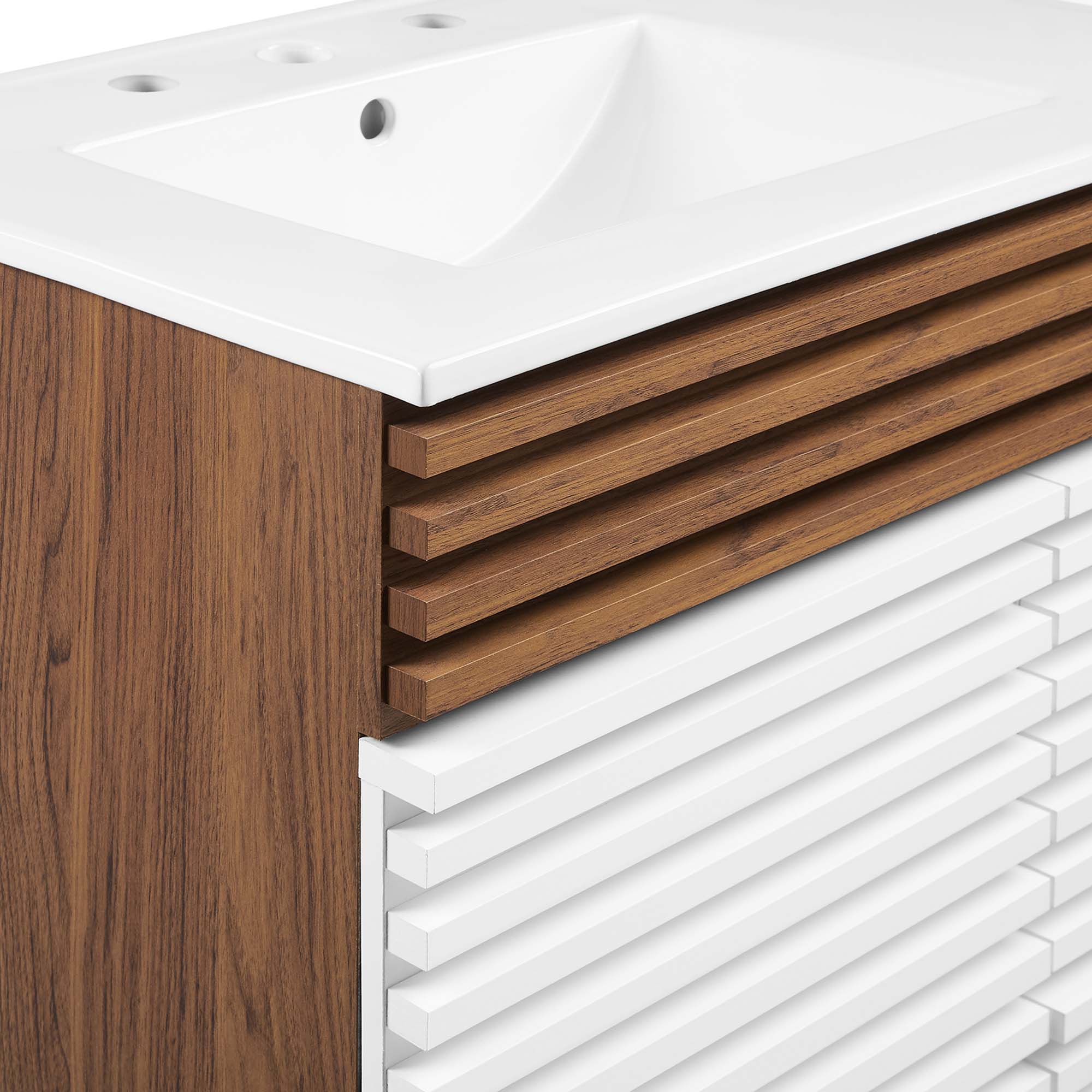 Render 48" Bathroom Vanity with White Basin Included by Modway