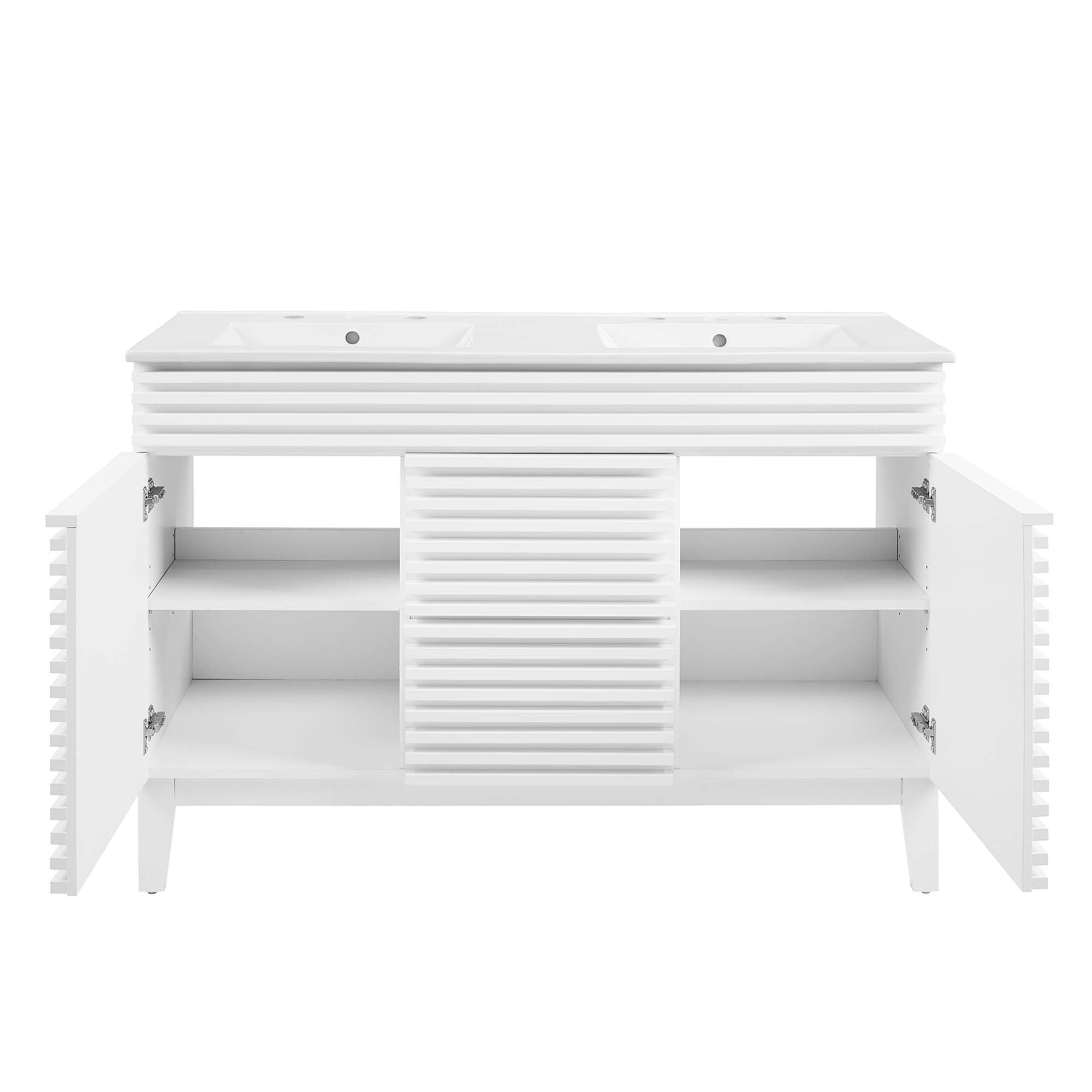 Render 48" Bathroom Vanity with White Basin Included by Modway