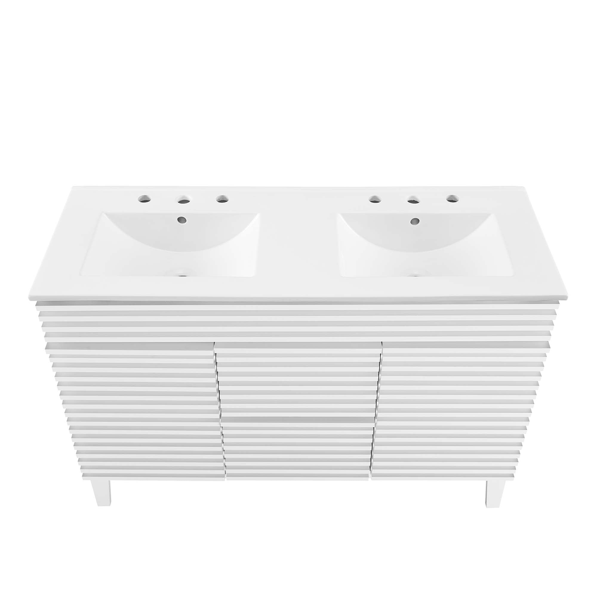 Render 48" Bathroom Vanity with White Basin Included by Modway