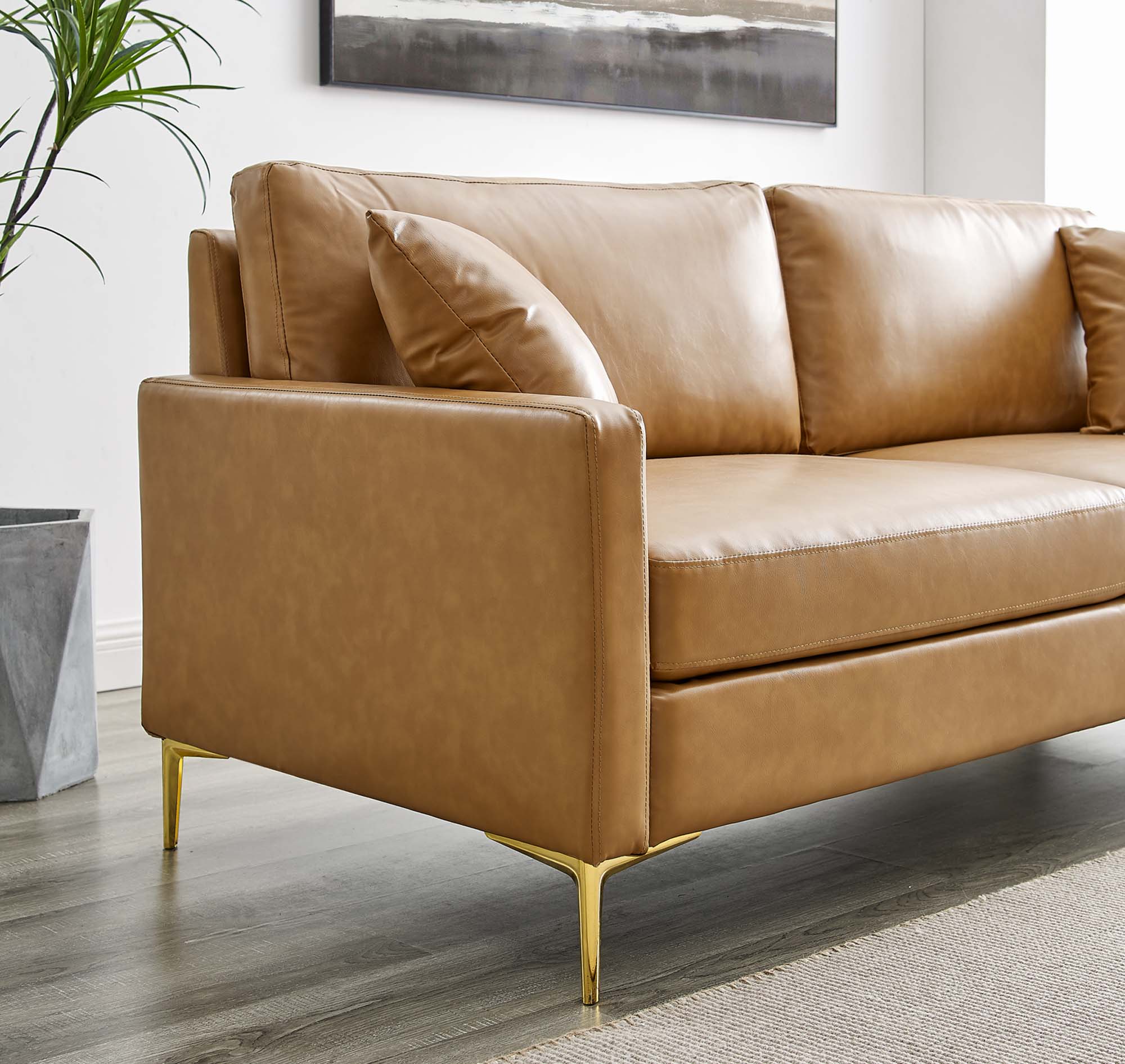 Juliana Vegan Leather Sofa by Modway