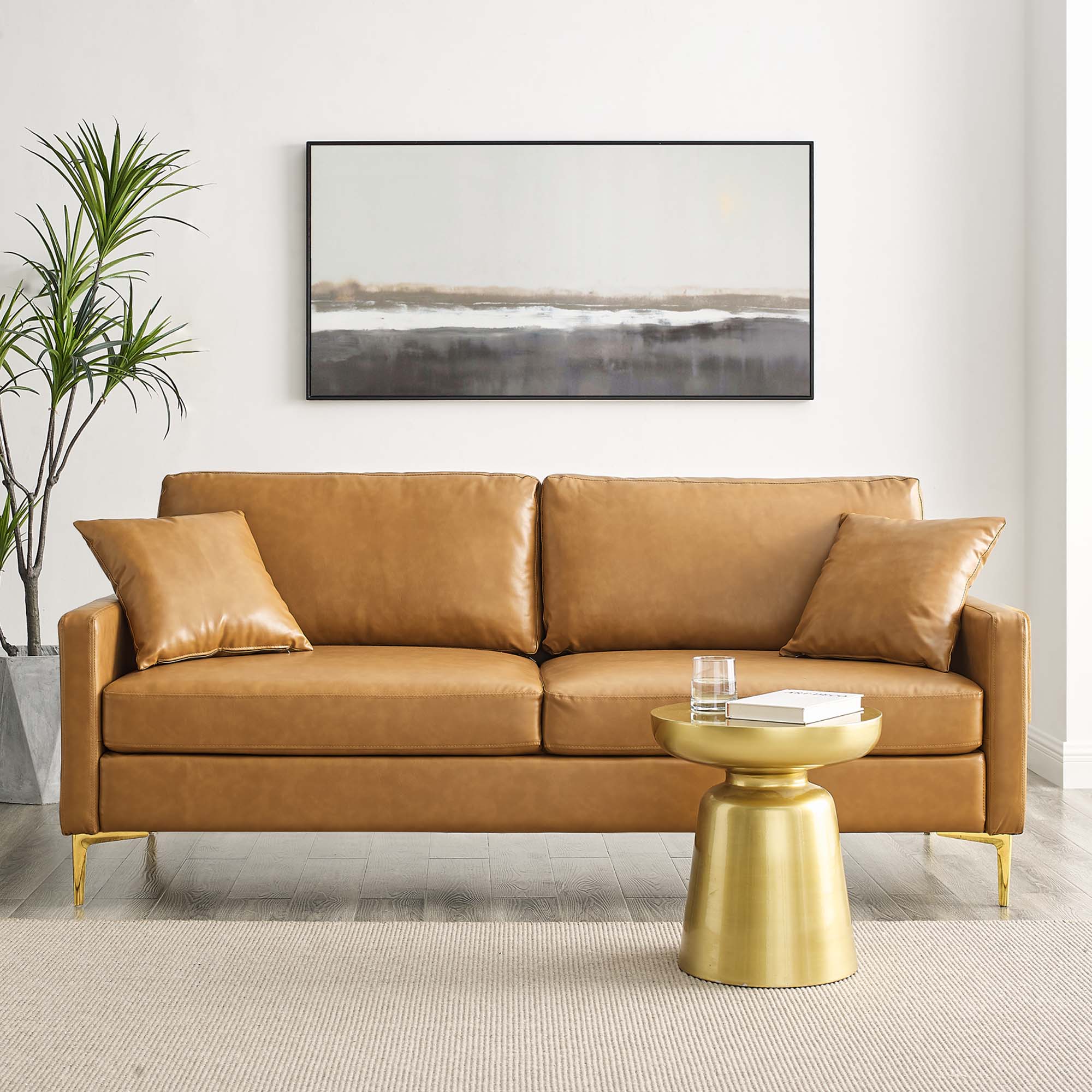Juliana Vegan Leather Sofa by Modway