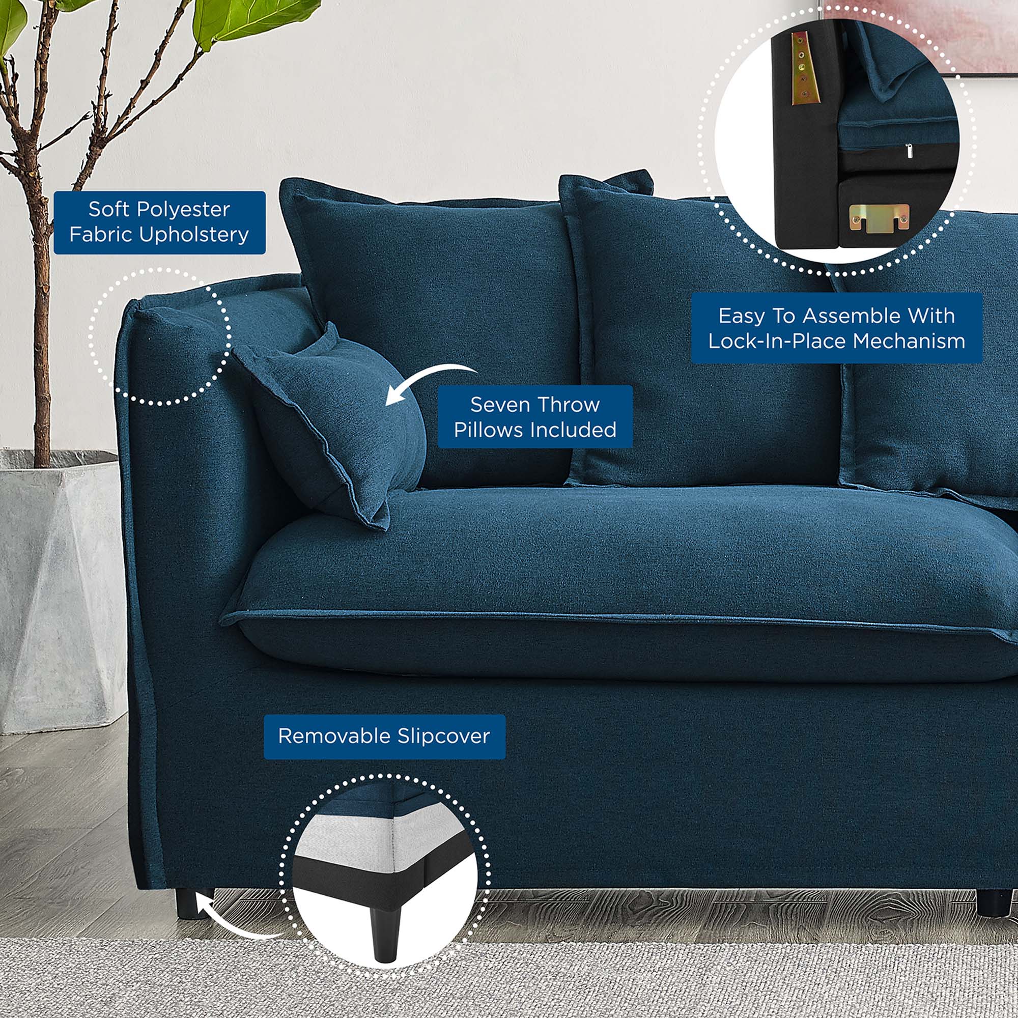 Avalon Slipcover Fabric Sofa by Modway