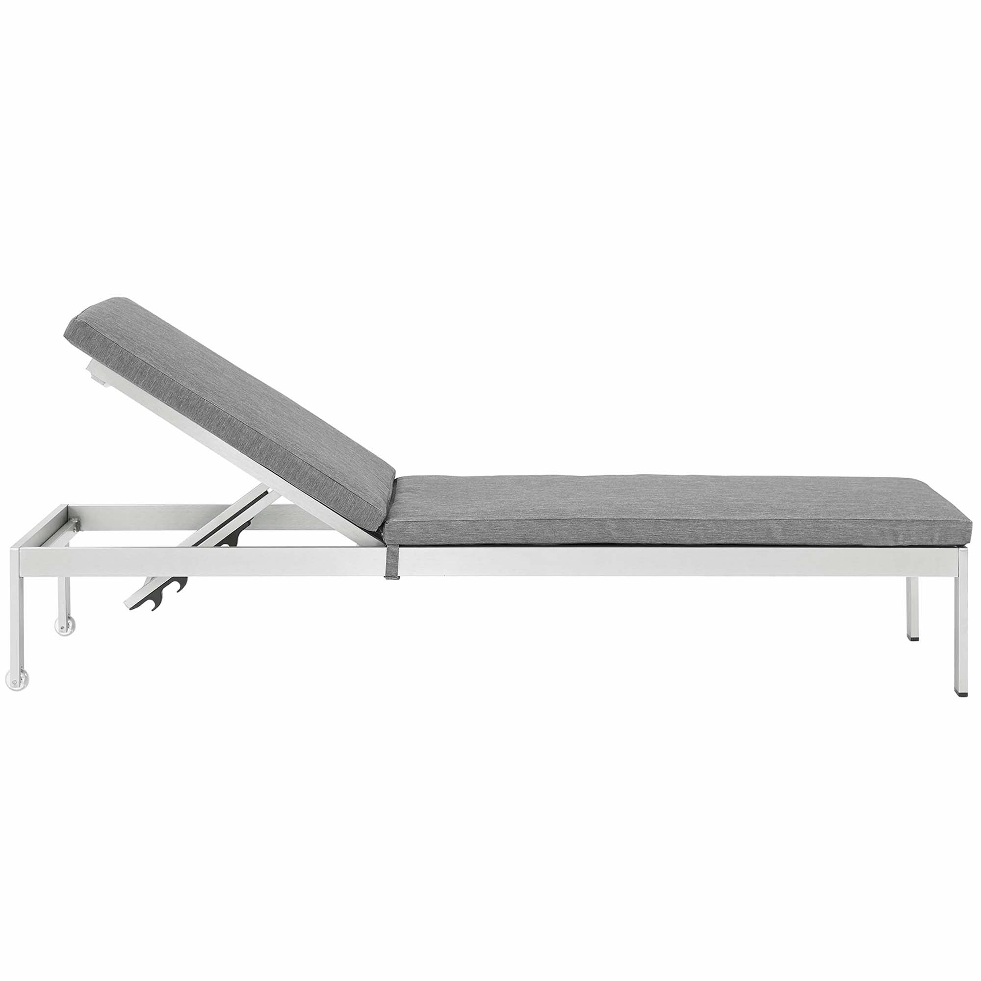 Shore Outdoor Patio Aluminum Chaise with Cushions by Modway