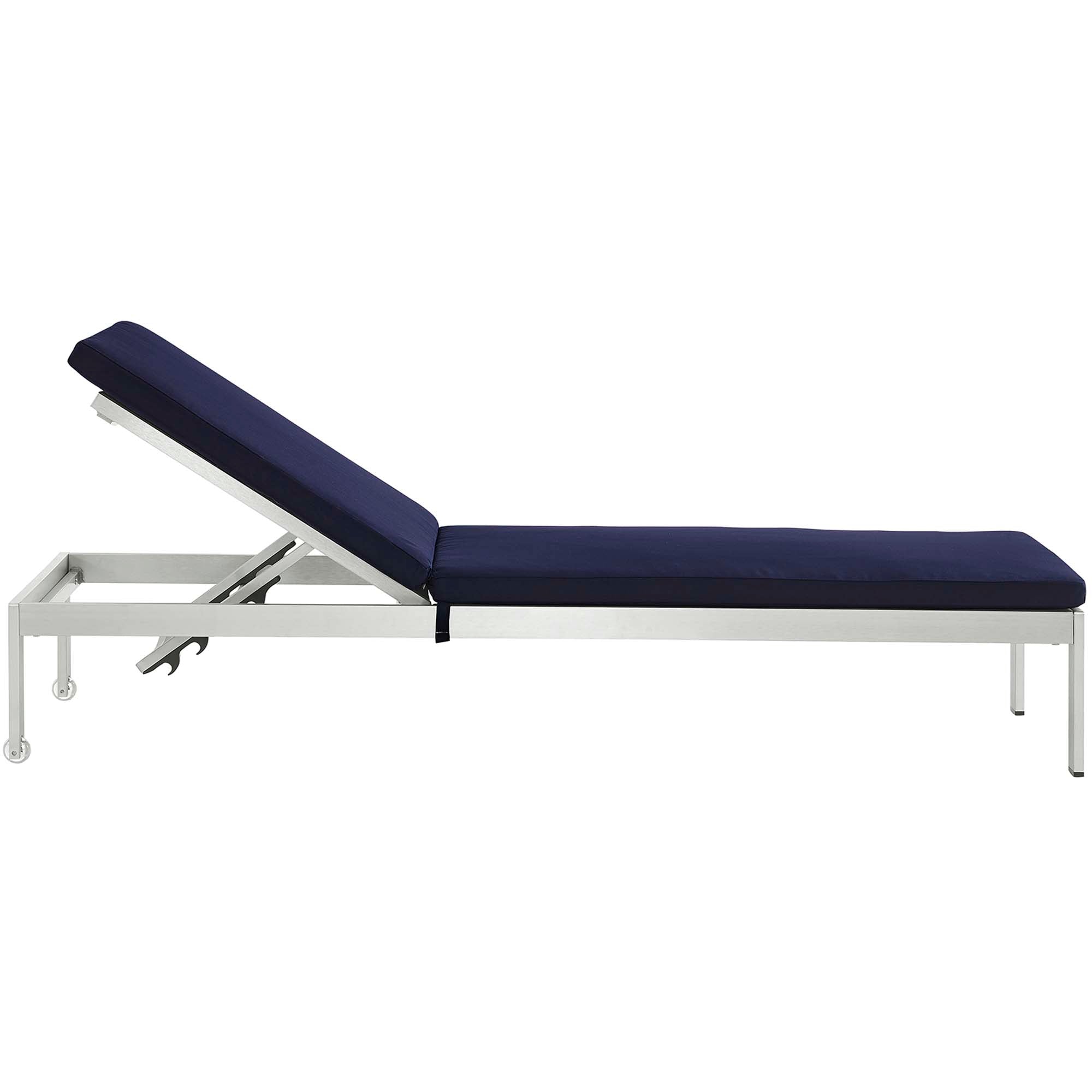 Shore Outdoor Patio Aluminum Chaise with Cushions by Modway